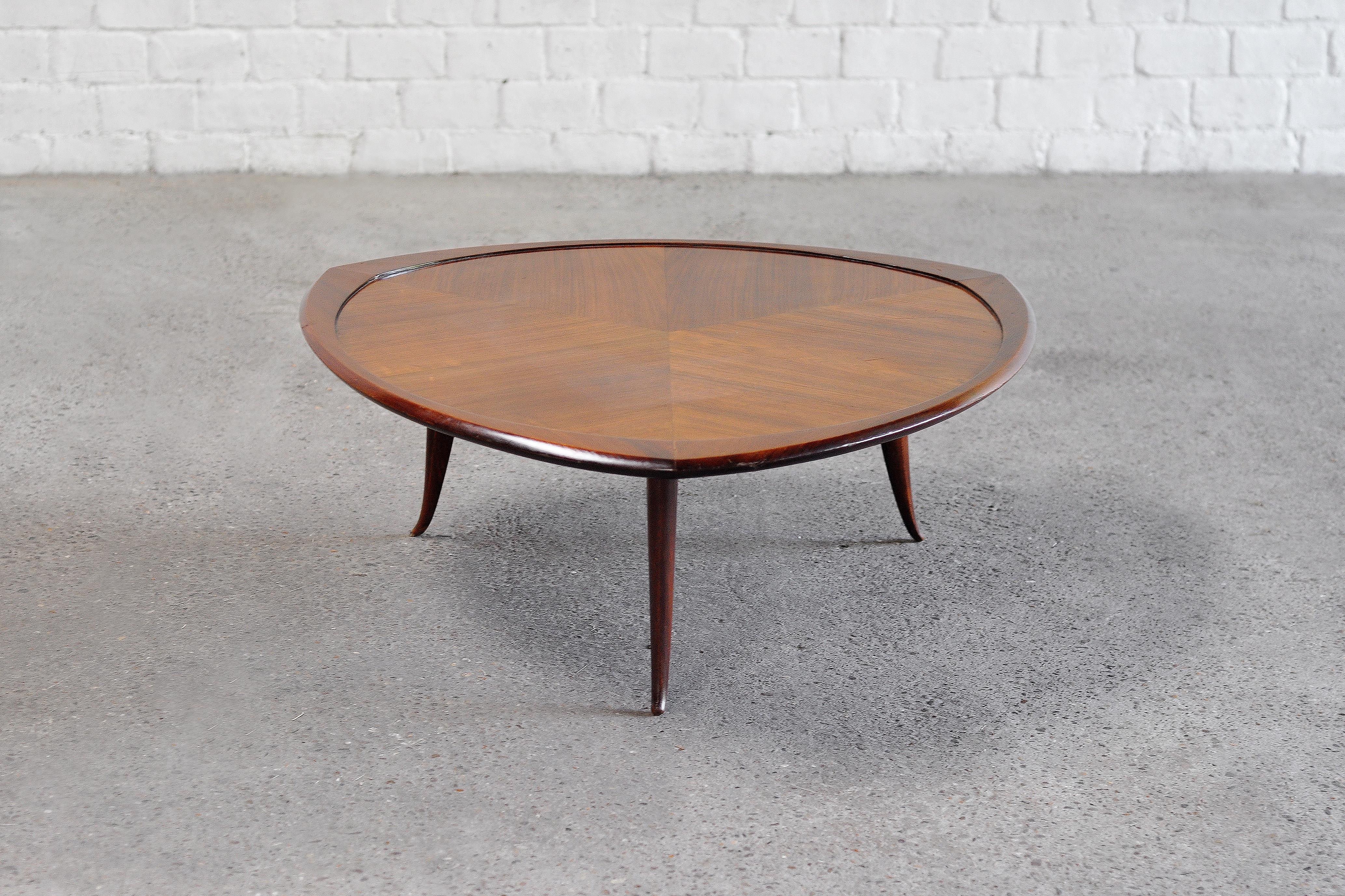 Mid-Century Modern Mid-Century Italian Wooden Coffee Table In The Style Of Cesare Lacca, 1960's For Sale