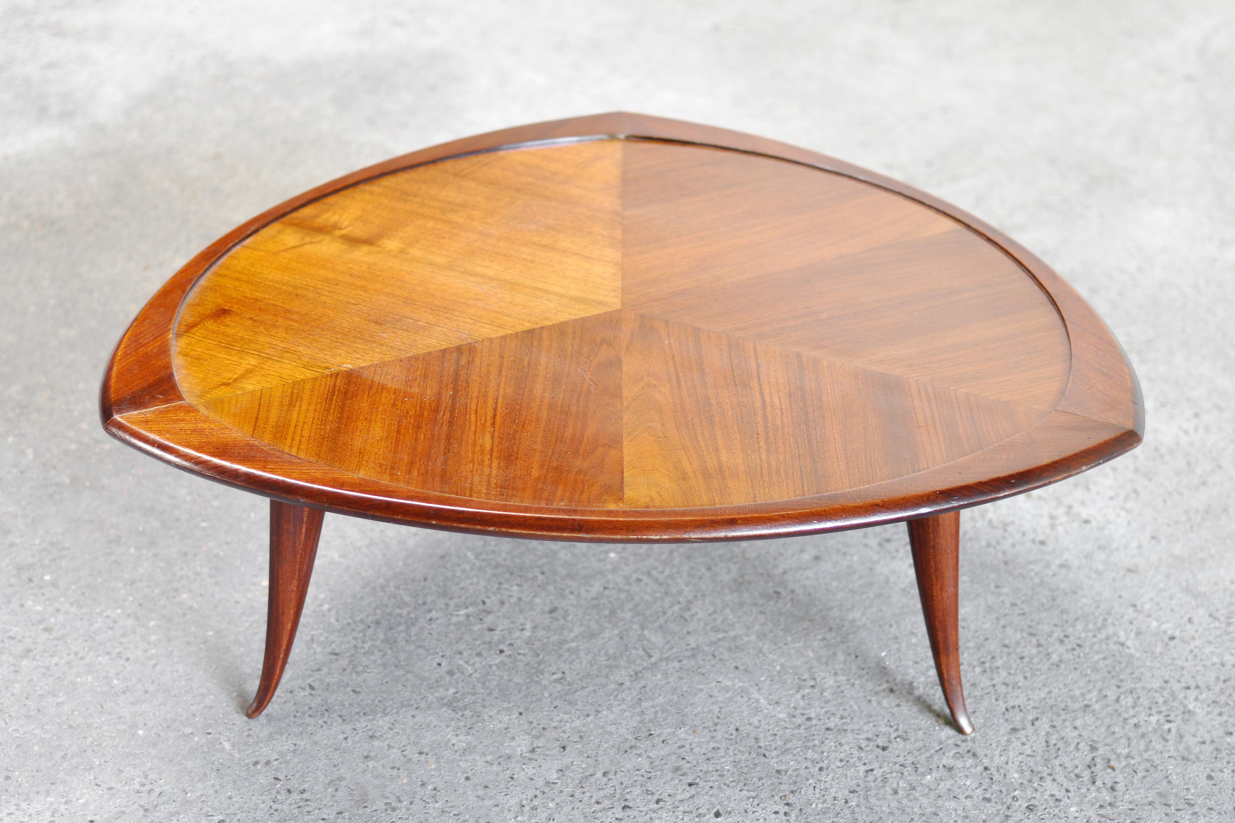 Mid-20th Century Mid-Century Italian Wooden Coffee Table In The Style Of Cesare Lacca, 1960's For Sale