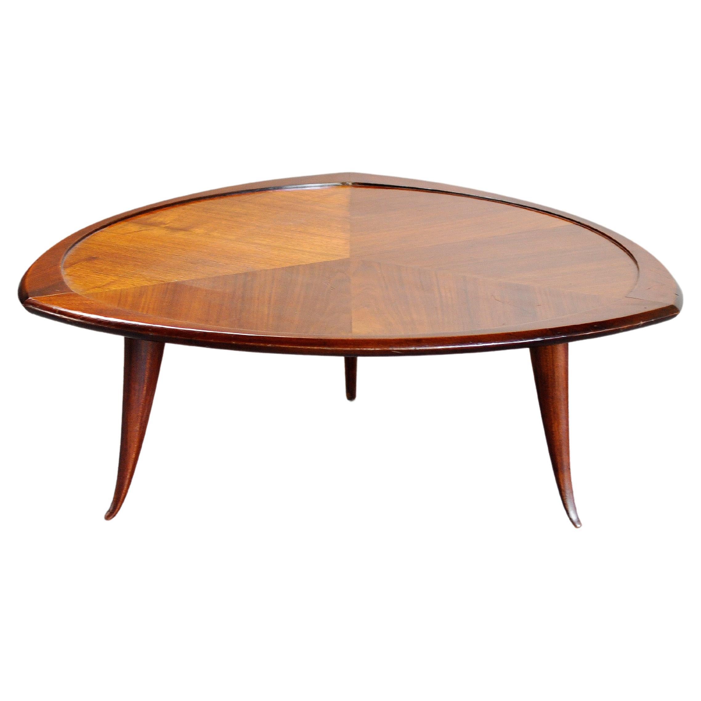Mid-Century Italian Wooden Coffee Table In The Style Of Cesare Lacca, 1960's For Sale