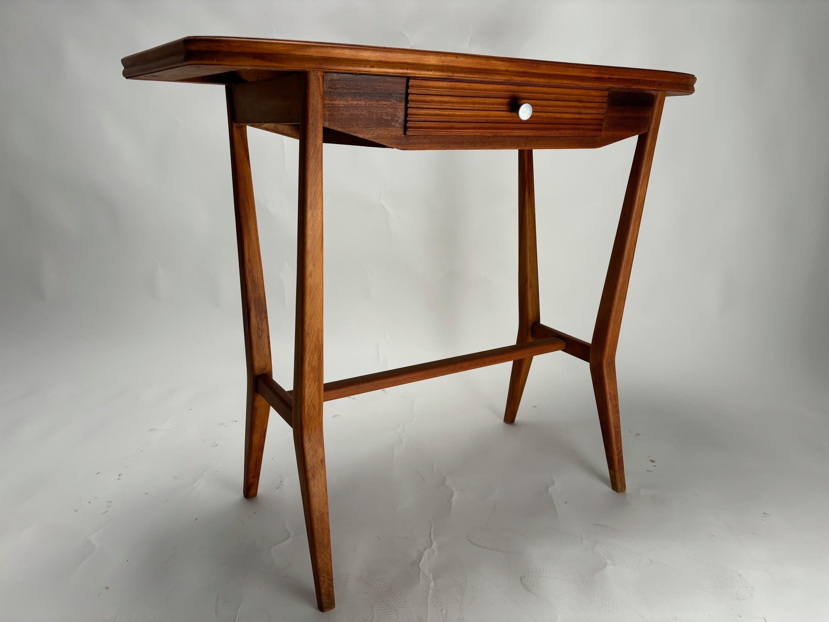 Mid-Century Italian Wooden Console, 1950s In Good Condition For Sale In Argelato, BO