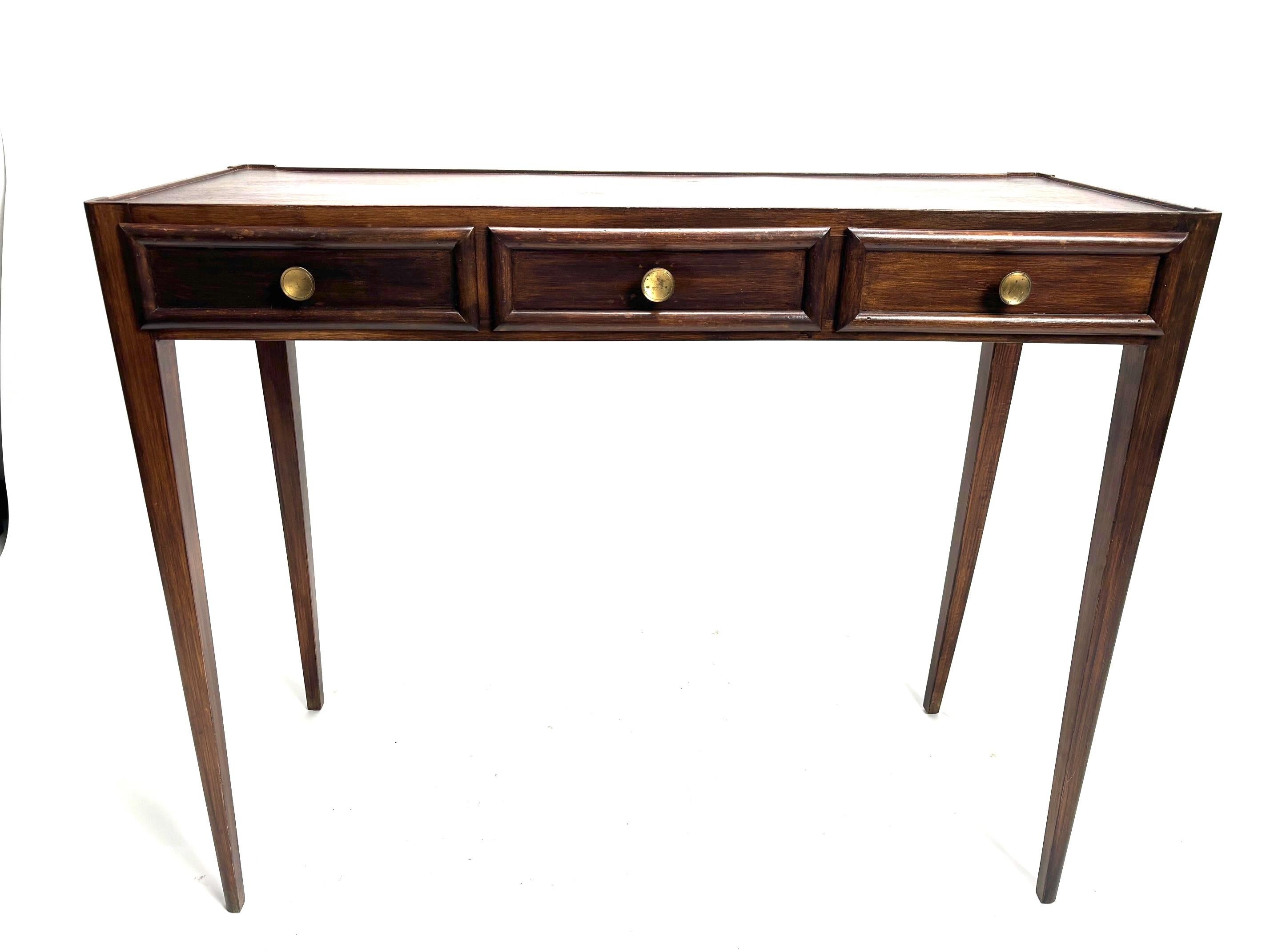 Mid-Century Italian Wooden Console Table, Paolo Buffa Style, 1950s Italiano en venta
