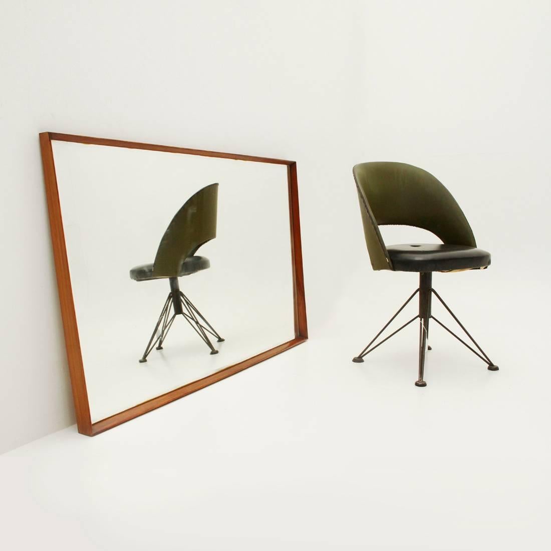 Midcentury Italian Wooden Frame Mirror, 1950s 5
