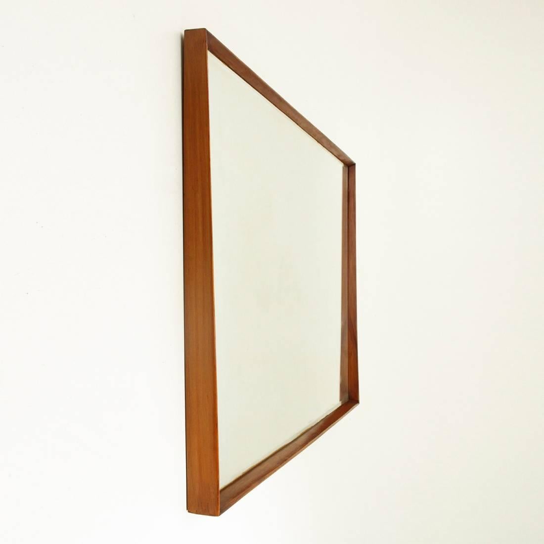 Mid-20th Century Midcentury Italian Wooden Frame Mirror, 1950s