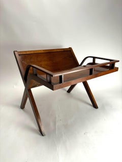 Mid-Century Italian Wooden Magazine Rack, 1950s