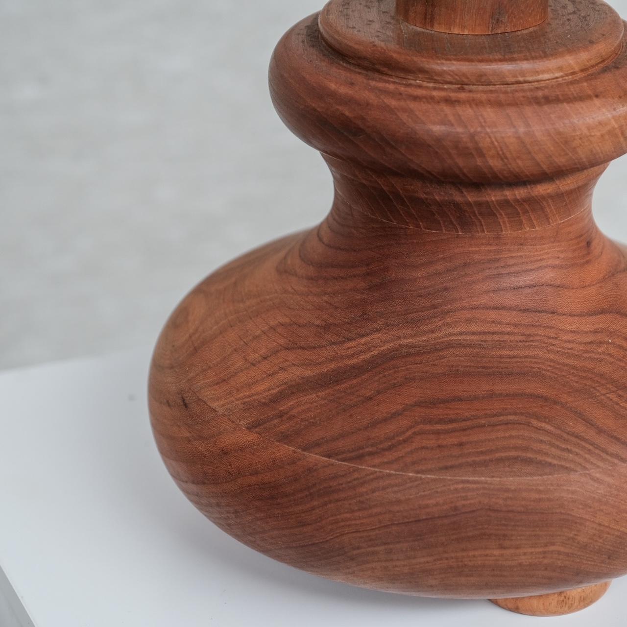 Mid-Century Italian Wooden Table Lamp For Sale 2