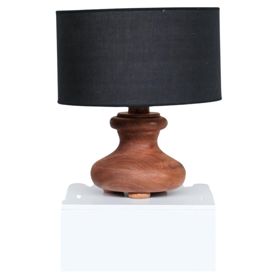 Lampe de table en bois italienne du milieu du siècle en vente