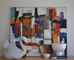 Midcentury Italian Woven Rattan Swan Form Basket