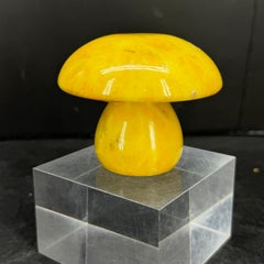 Mid-Century Italian Yellow Alabaster Mushroom Sculpture