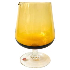 Mid Century Italian Yellow Glass Pitcher