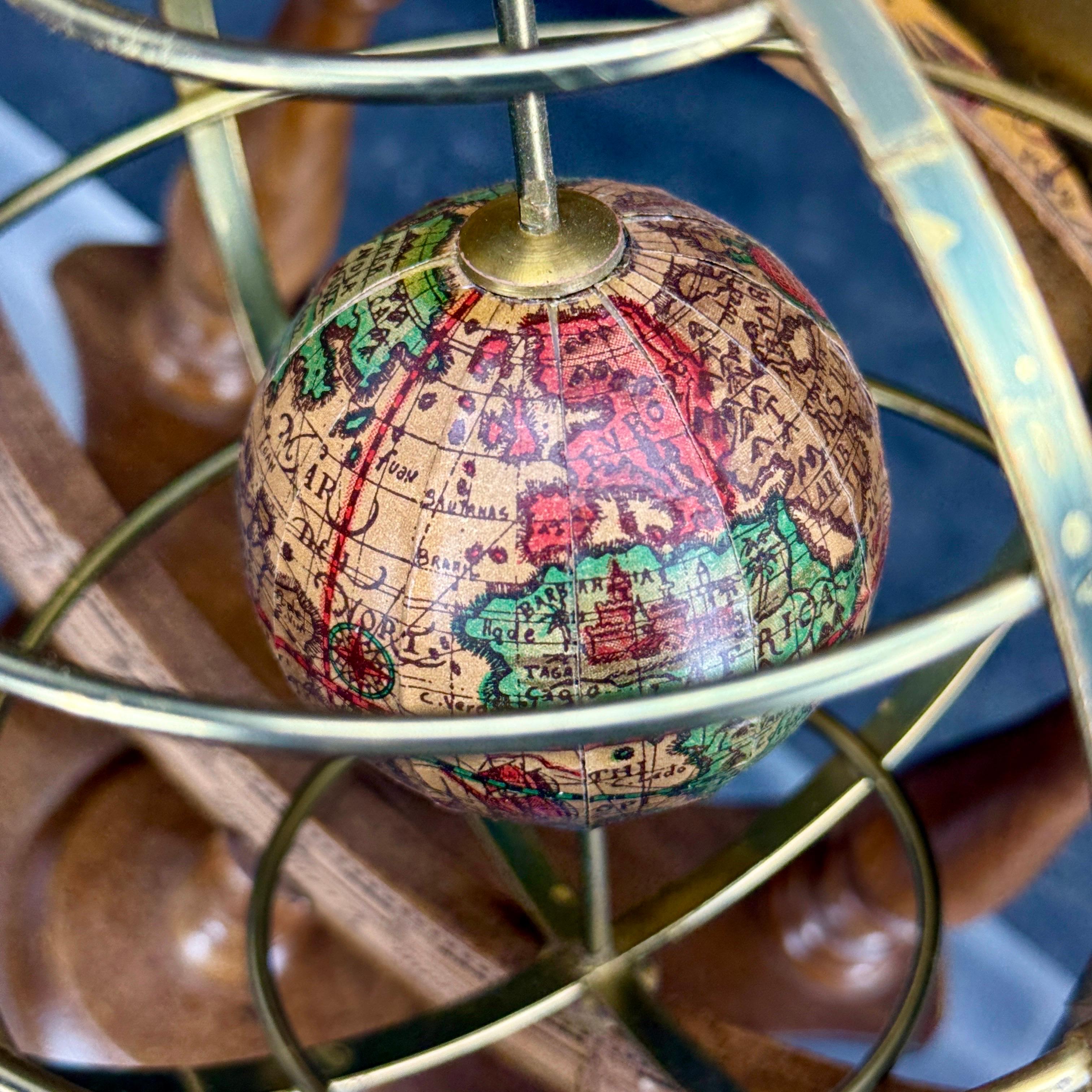 Mid-Century Italian Zodiac and World Globe for Desk or Table en vente 5