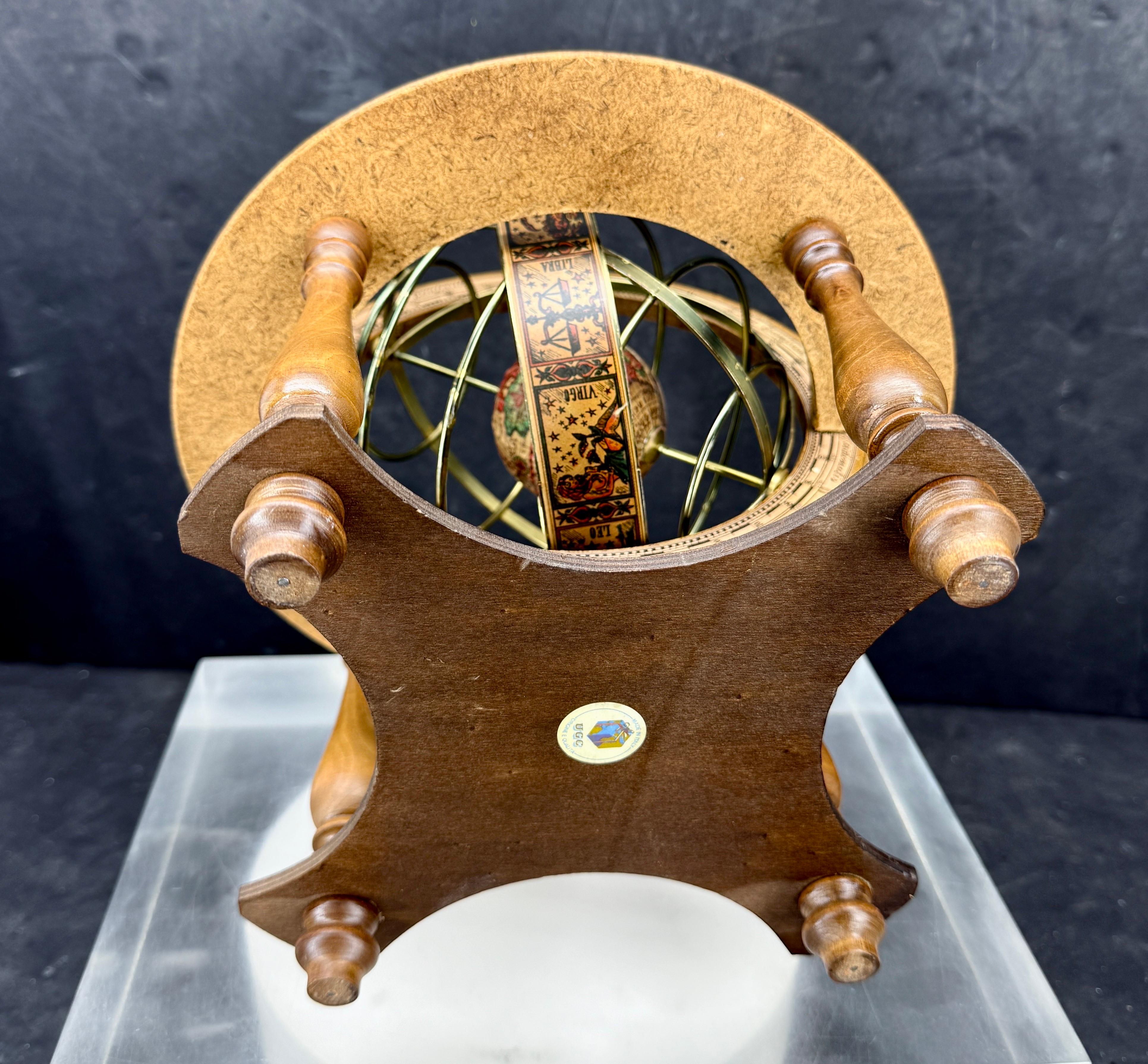 Mid-Century Italian Zodiac and World Globe for Desk or Table en vente 8