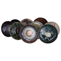 Mid-Century Italians Collection of 9 Coppoli Modern Ceramic Plates