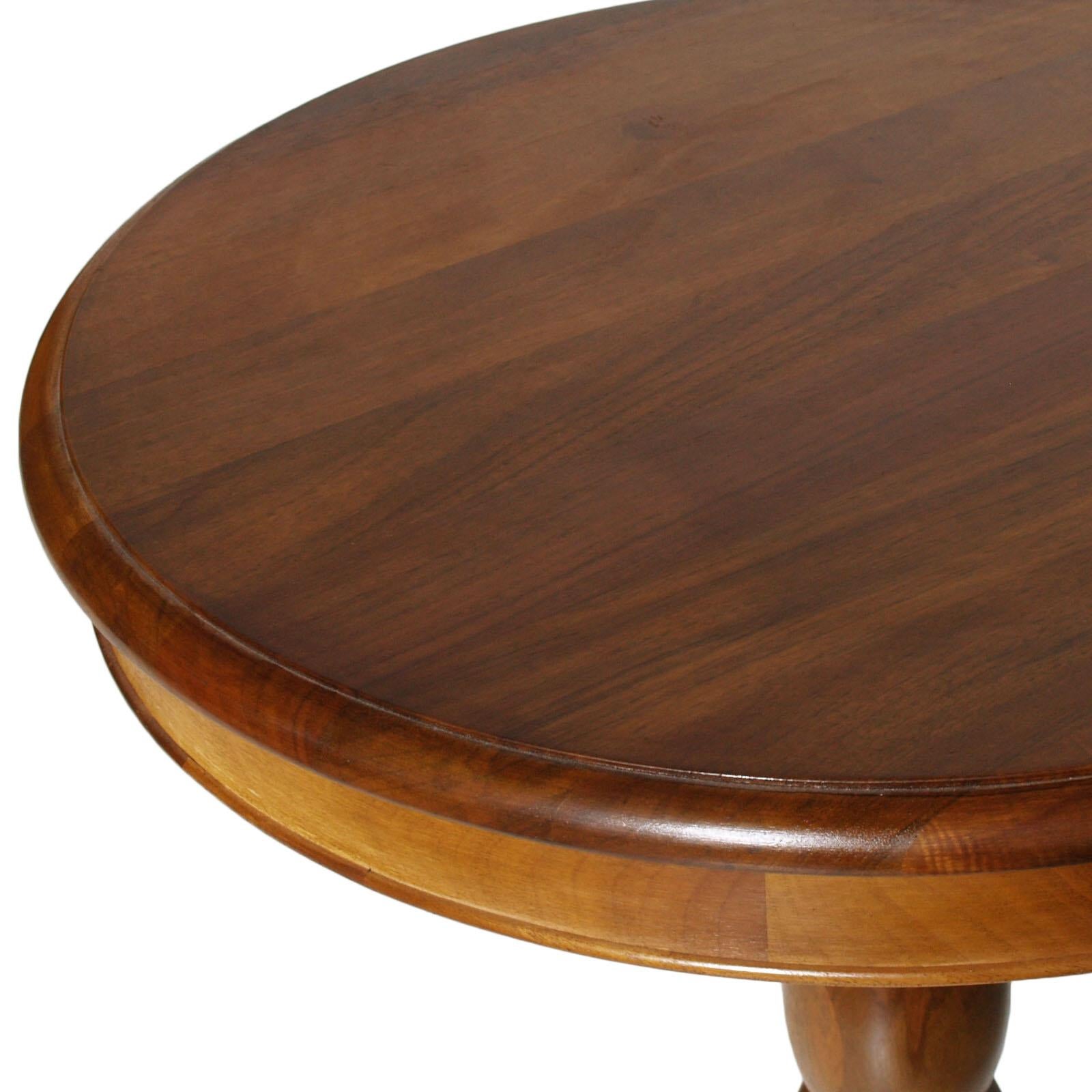 Italian Midcentury Italy Neoclassic Side or Coffee Table, in Solid Walnut, Wax-Polished For Sale