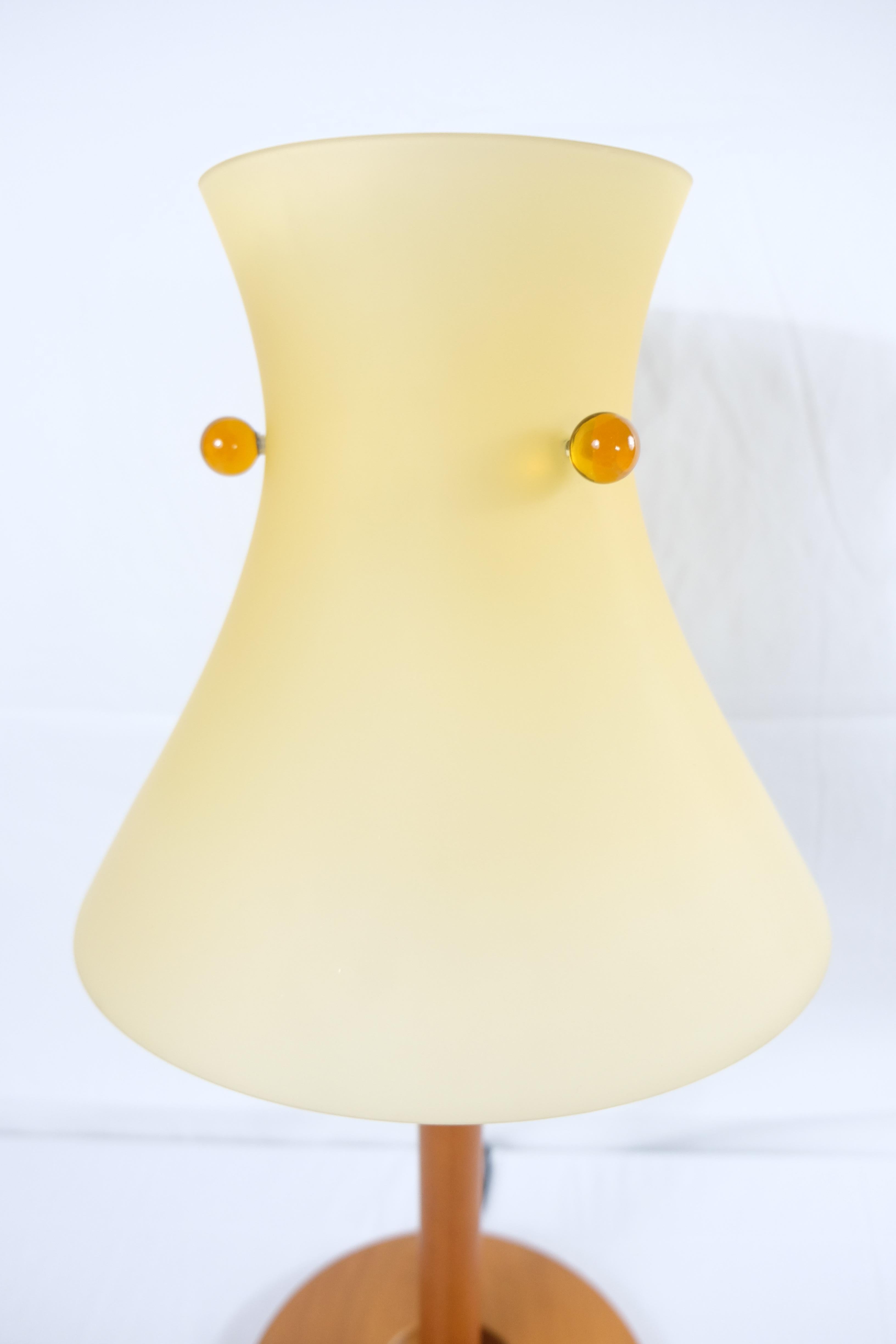 Midcentury ITRE Italian Murano Glass Table Lamp	 In Excellent Condition For Sale In Miami, FL