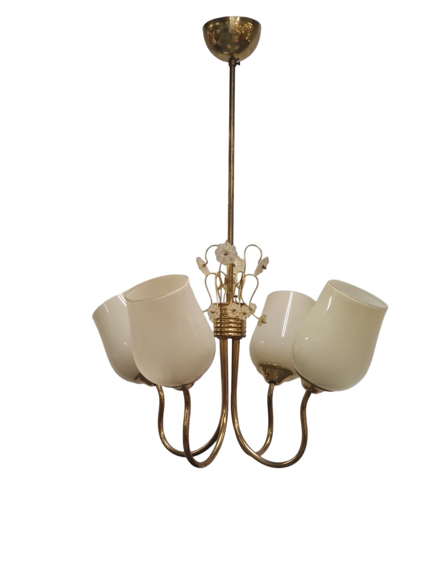 Lampada da soffitto Itsu di metà secolo modello ER 79 con fiori di margherita, Finlandia, anni '50 in vendita 5