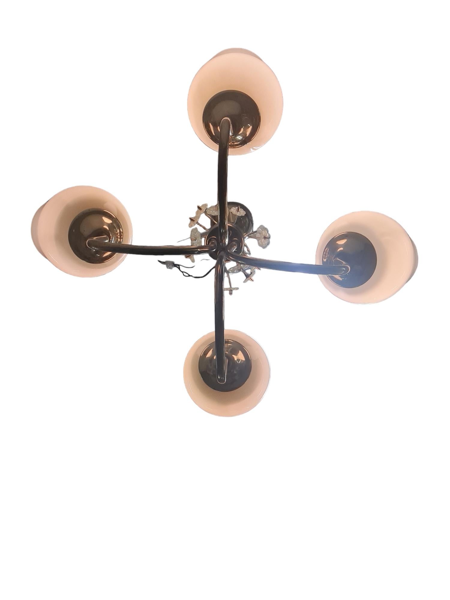 Lampada da soffitto Itsu di metà secolo modello ER 79 con fiori di margherita, Finlandia, anni '50 in vendita 6