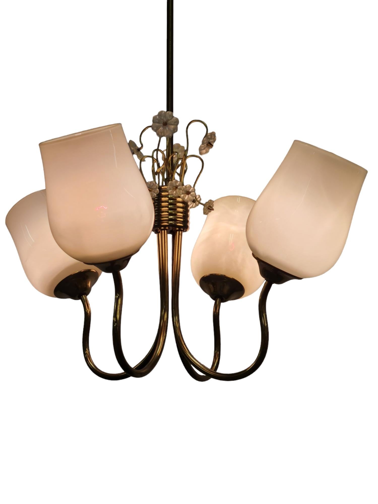 Lampada da soffitto Itsu di metà secolo modello ER 79 con fiori di margherita, Finlandia, anni '50 in vendita 7
