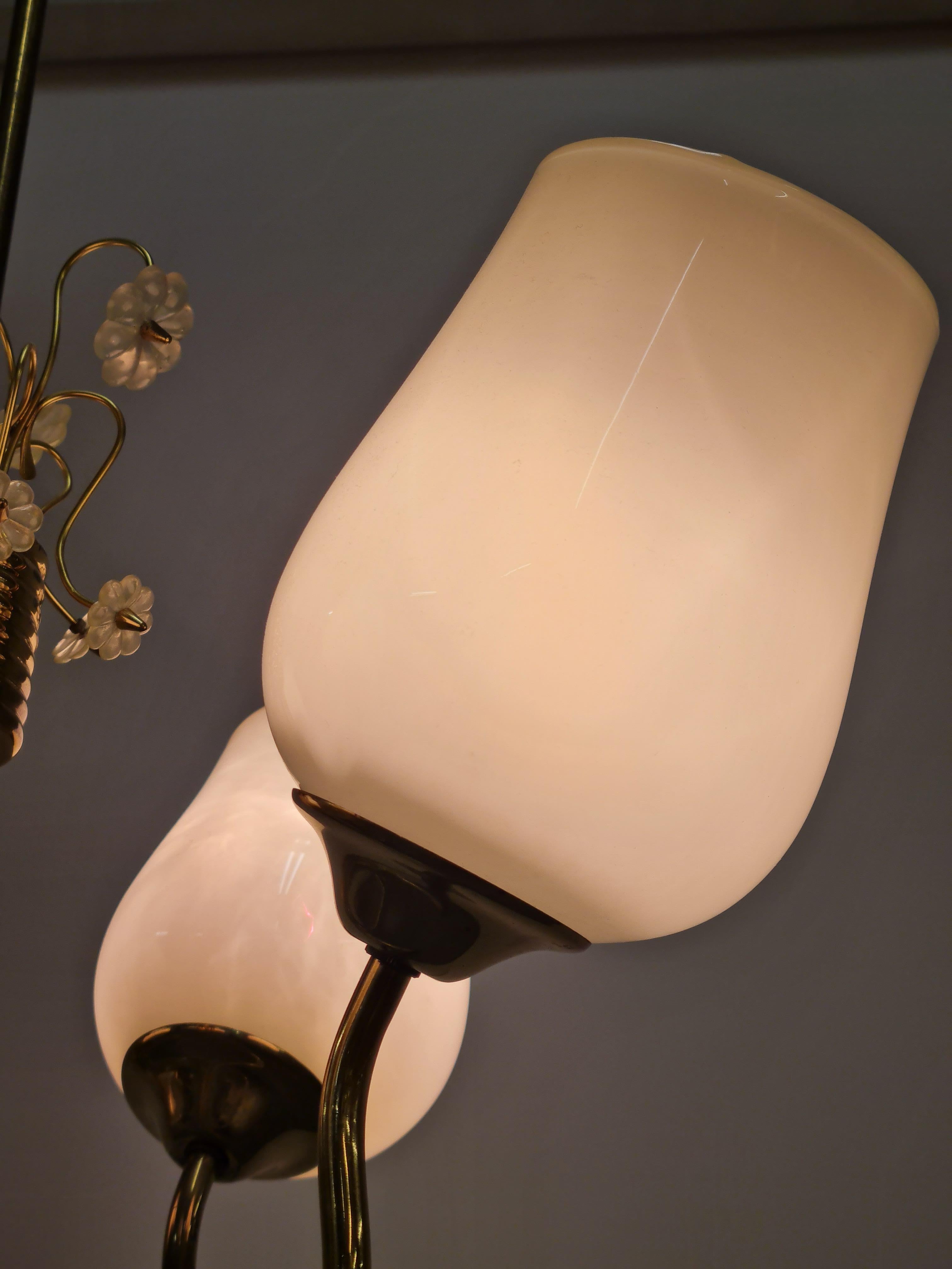 Lampada da soffitto Itsu di metà secolo modello ER 79 con fiori di margherita, Finlandia, anni '50 in vendita 8