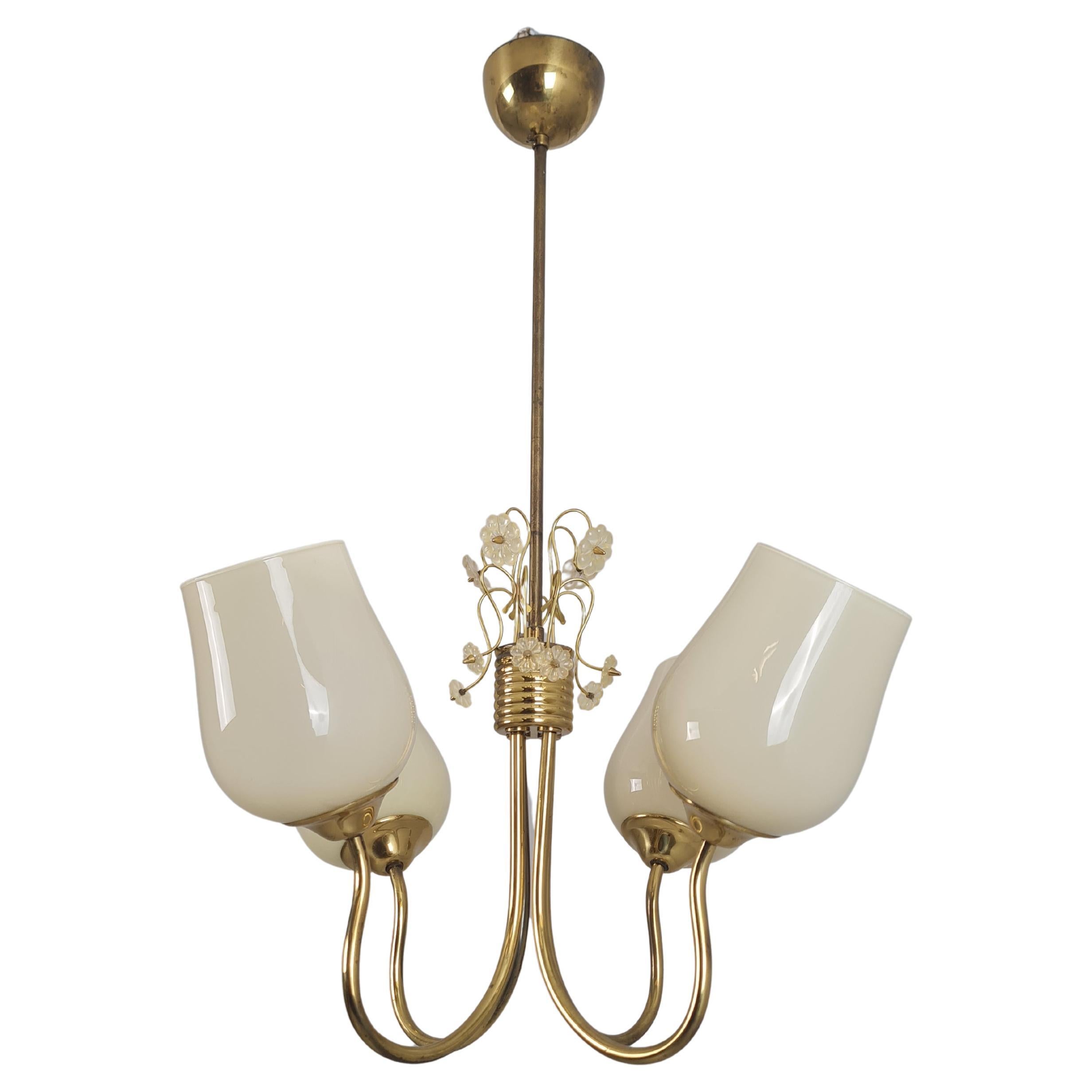 Lampada da soffitto Itsu di metà secolo modello ER 79 con fiori di margherita, Finlandia, anni '50 in vendita