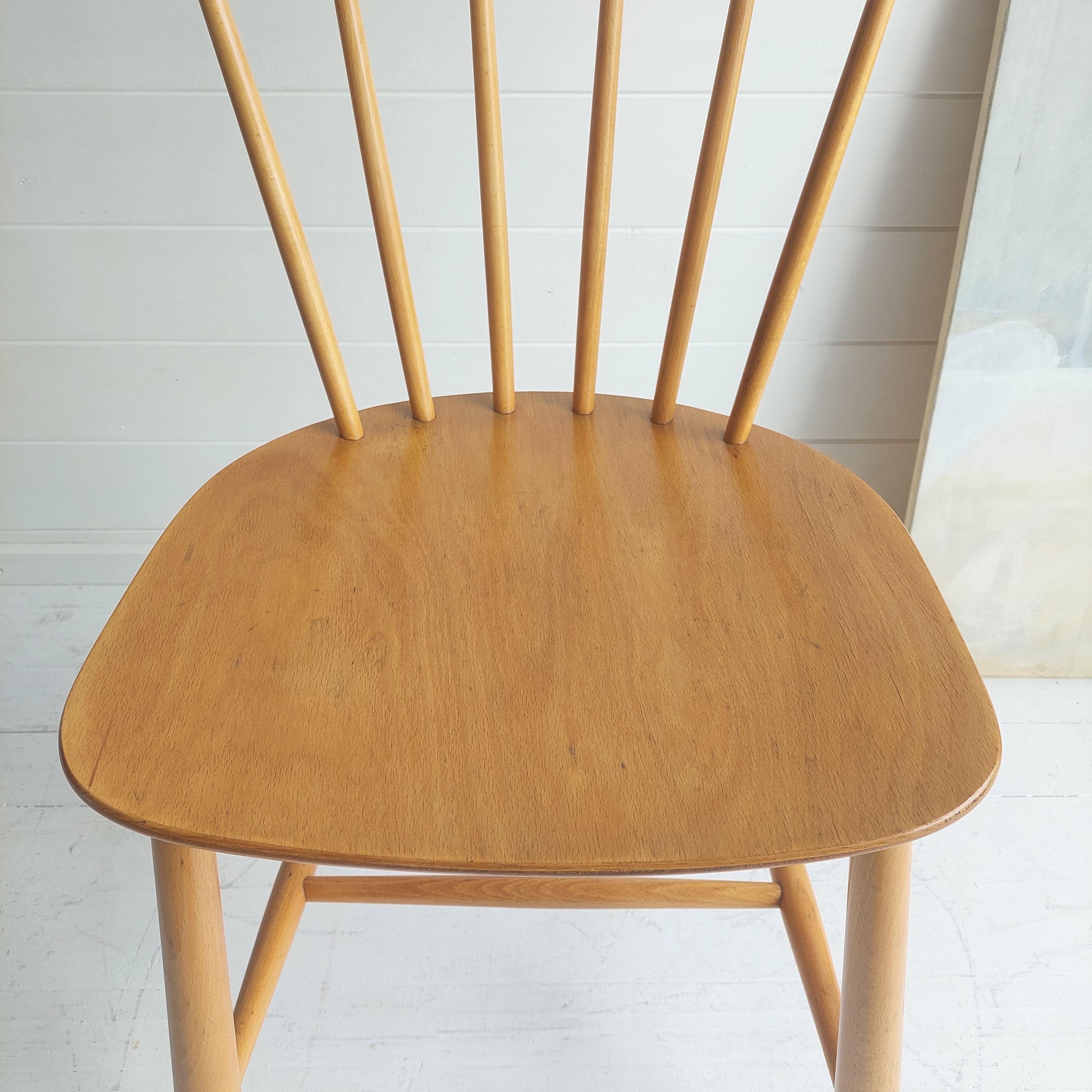 Mid Century J46 Dining Kitchen Chair by Poul Volther for Fdb, Denmark, 1960s 5