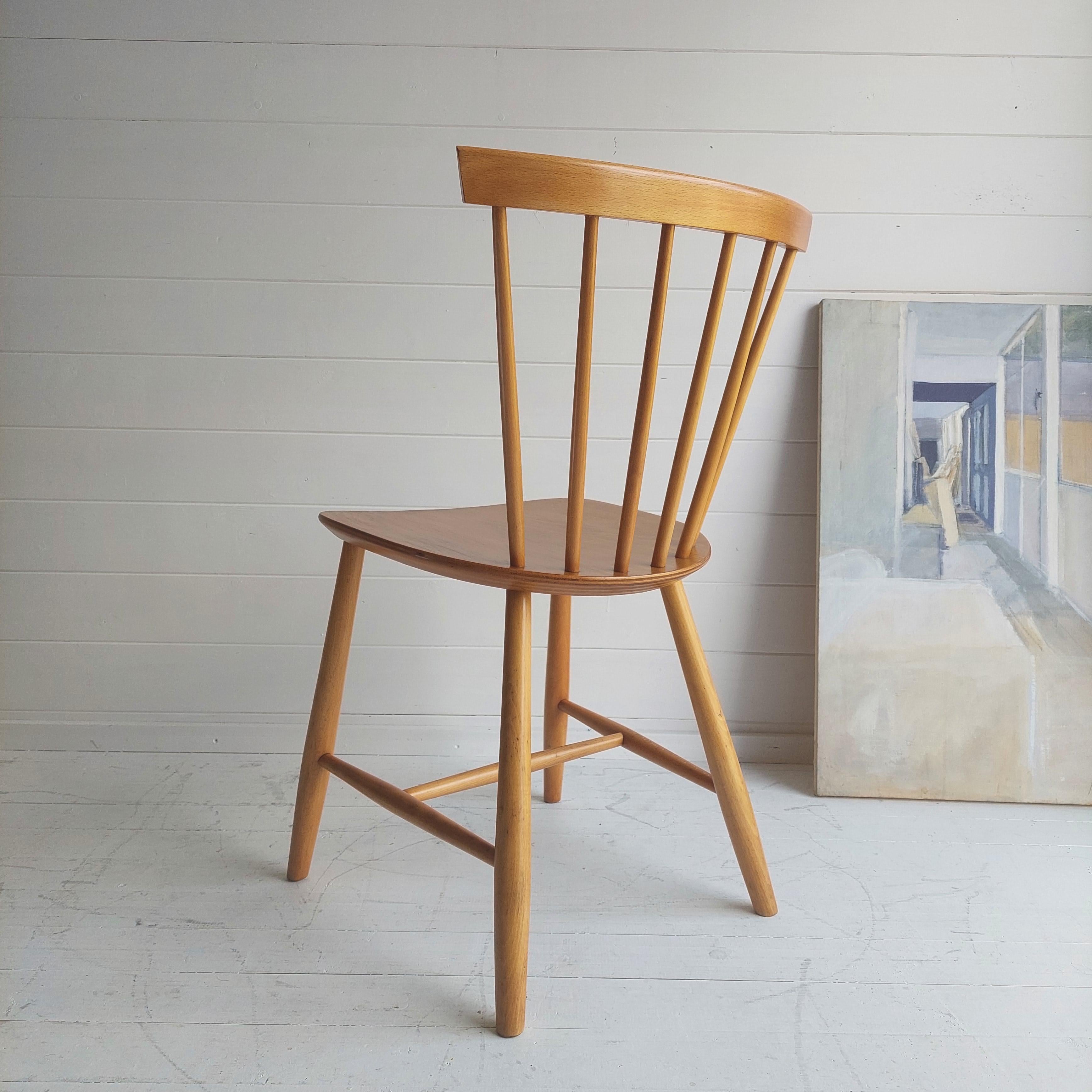 Scandinavian Modern Mid Century J46 Dining Kitchen Chair by Poul Volther for Fdb, Denmark, 1960s