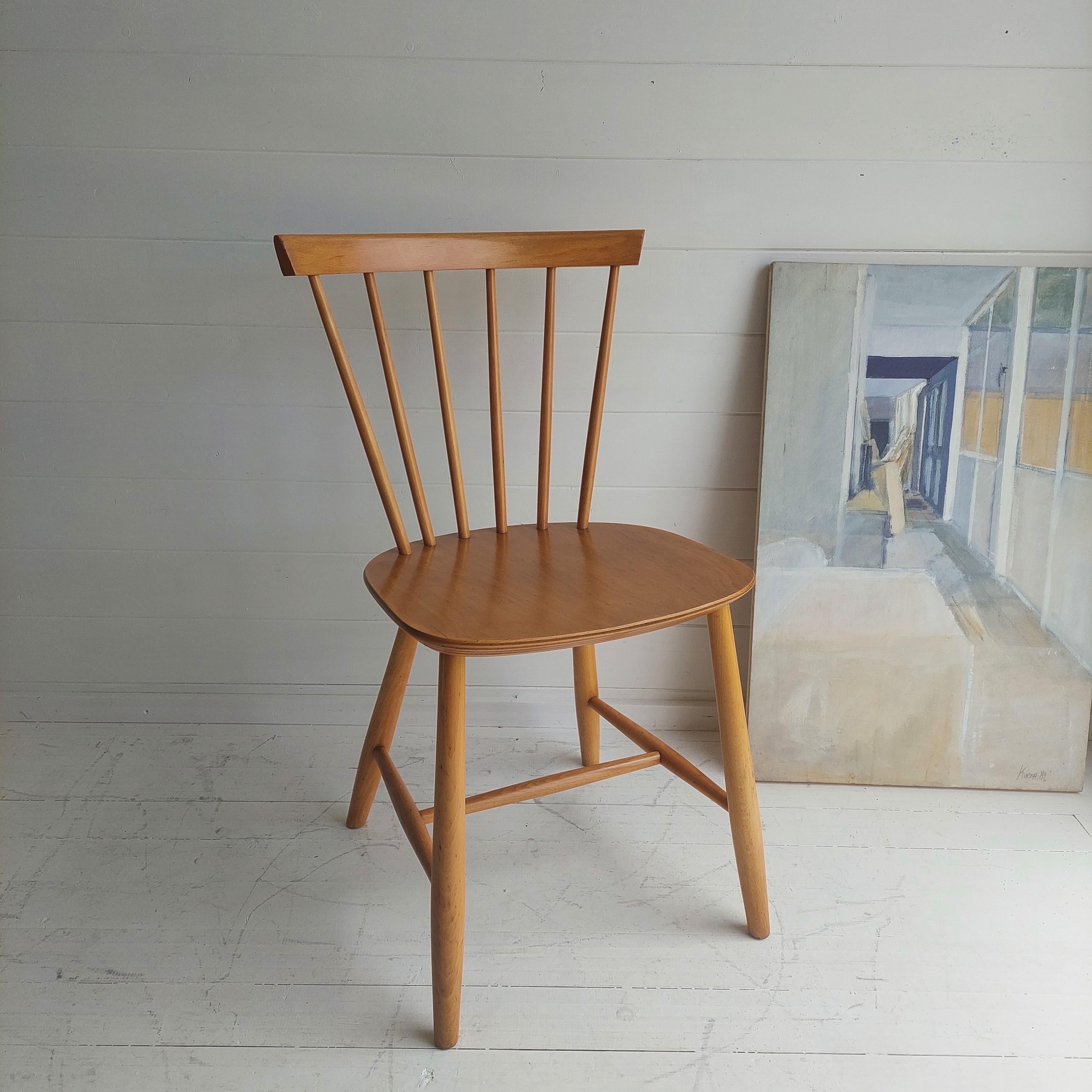 20th Century Mid Century J46 Dining Kitchen Chair by Poul Volther for Fdb, Denmark, 1960s