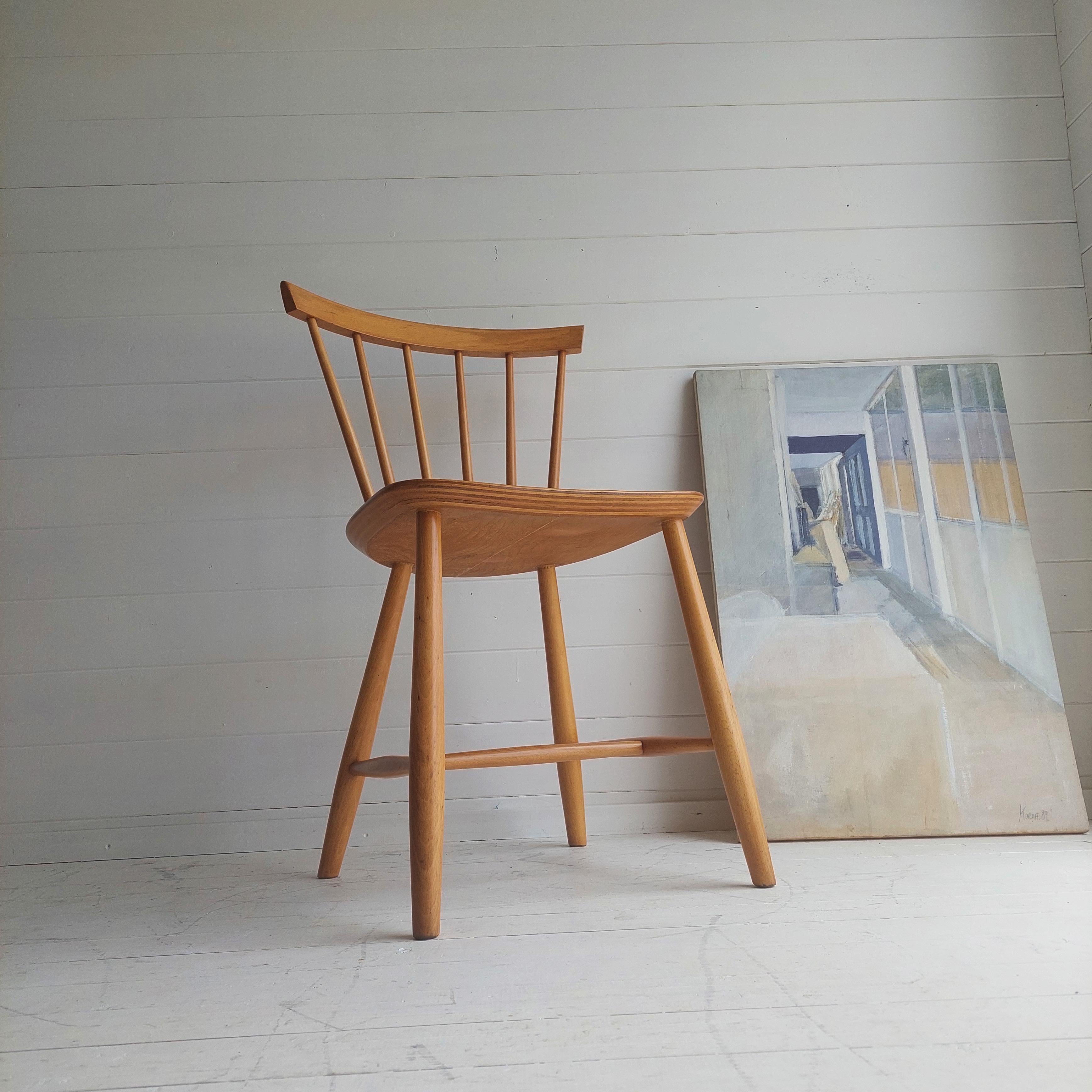 Beech Mid Century J46 Dining Kitchen Chair by Poul Volther for Fdb, Denmark, 1960s