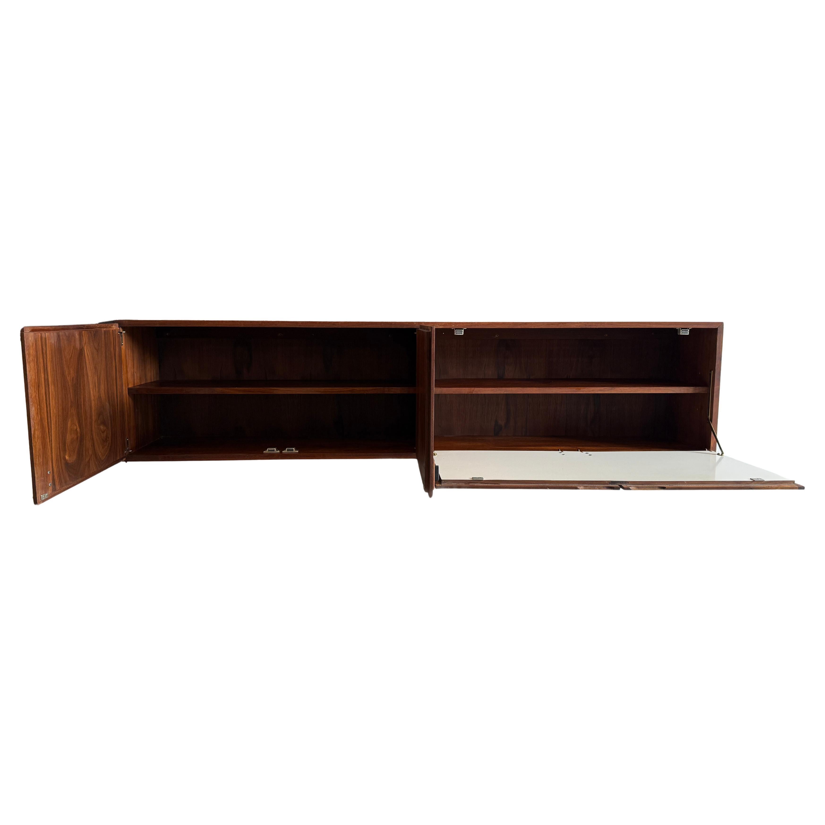 Mid-Century Modern Mid century Jack Cartwright for Founders Long wall mounted Bar desk credenza