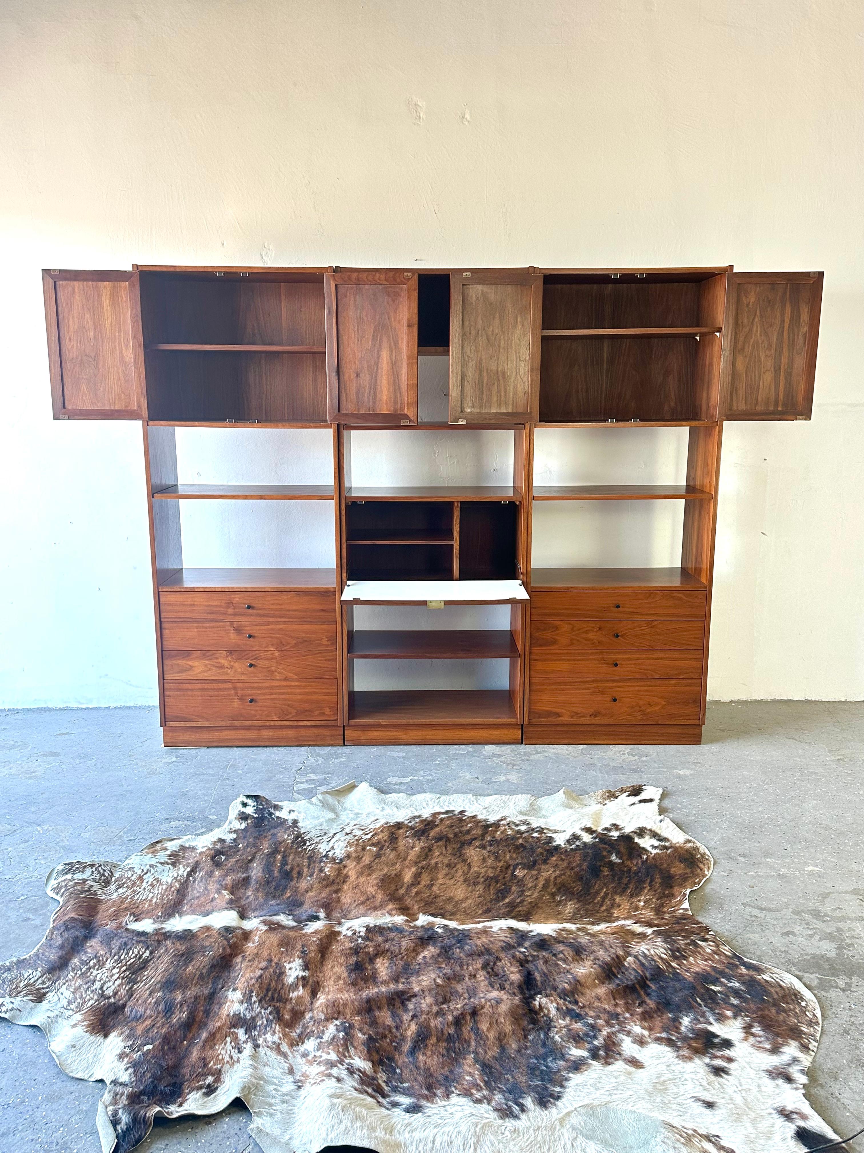 Mid-Century Modern Midcentury Jack Cartwright for Founders, Room Divider Wall Unit