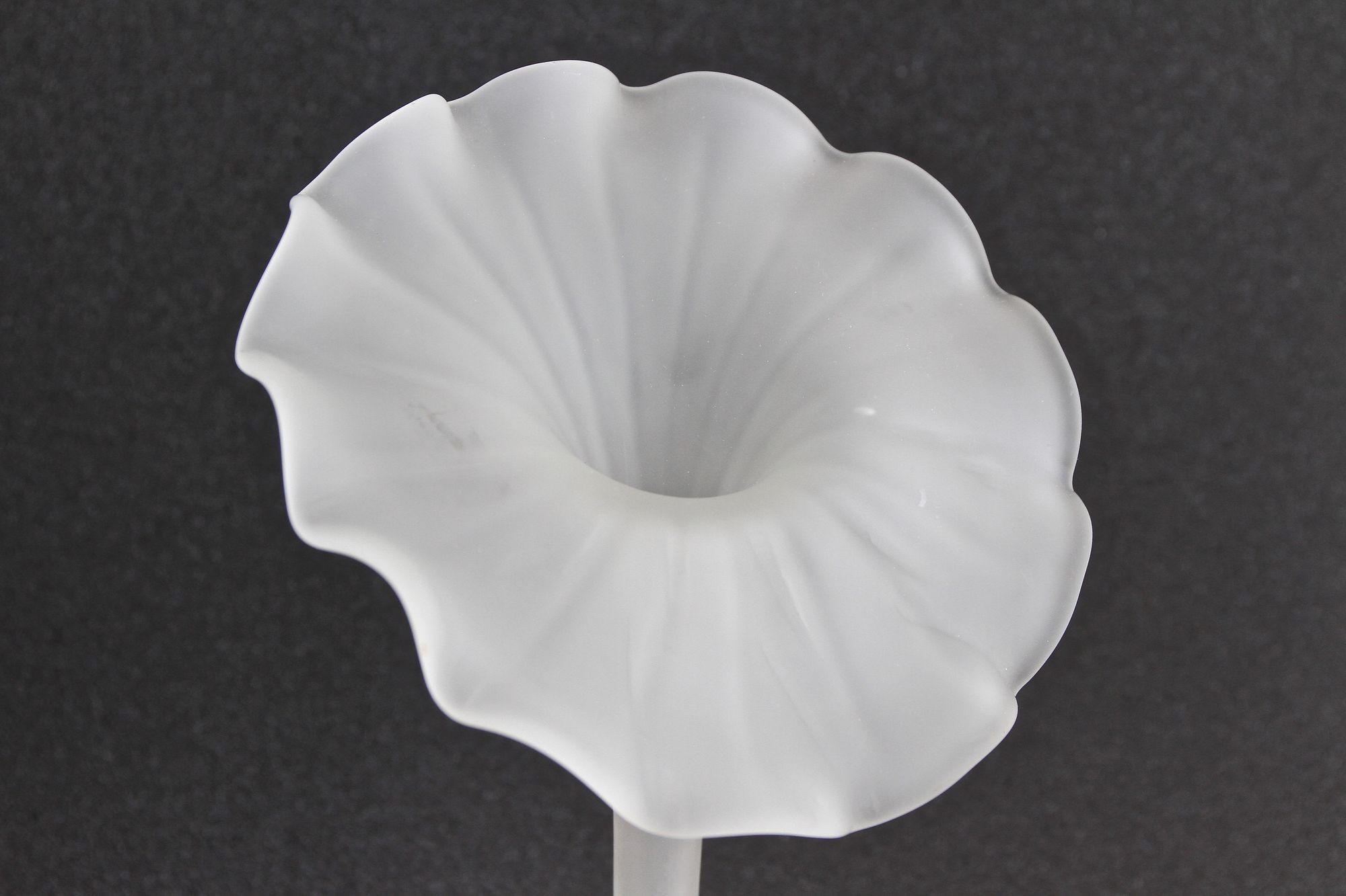 Mid Century Jack-In-The-Pulpit Glass Vase, France circa 1960 For Sale 7