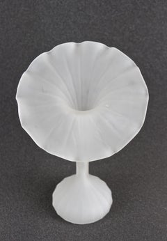 Mid Century Jack-In-The-Pulpit Glass Vase, France circa 1960