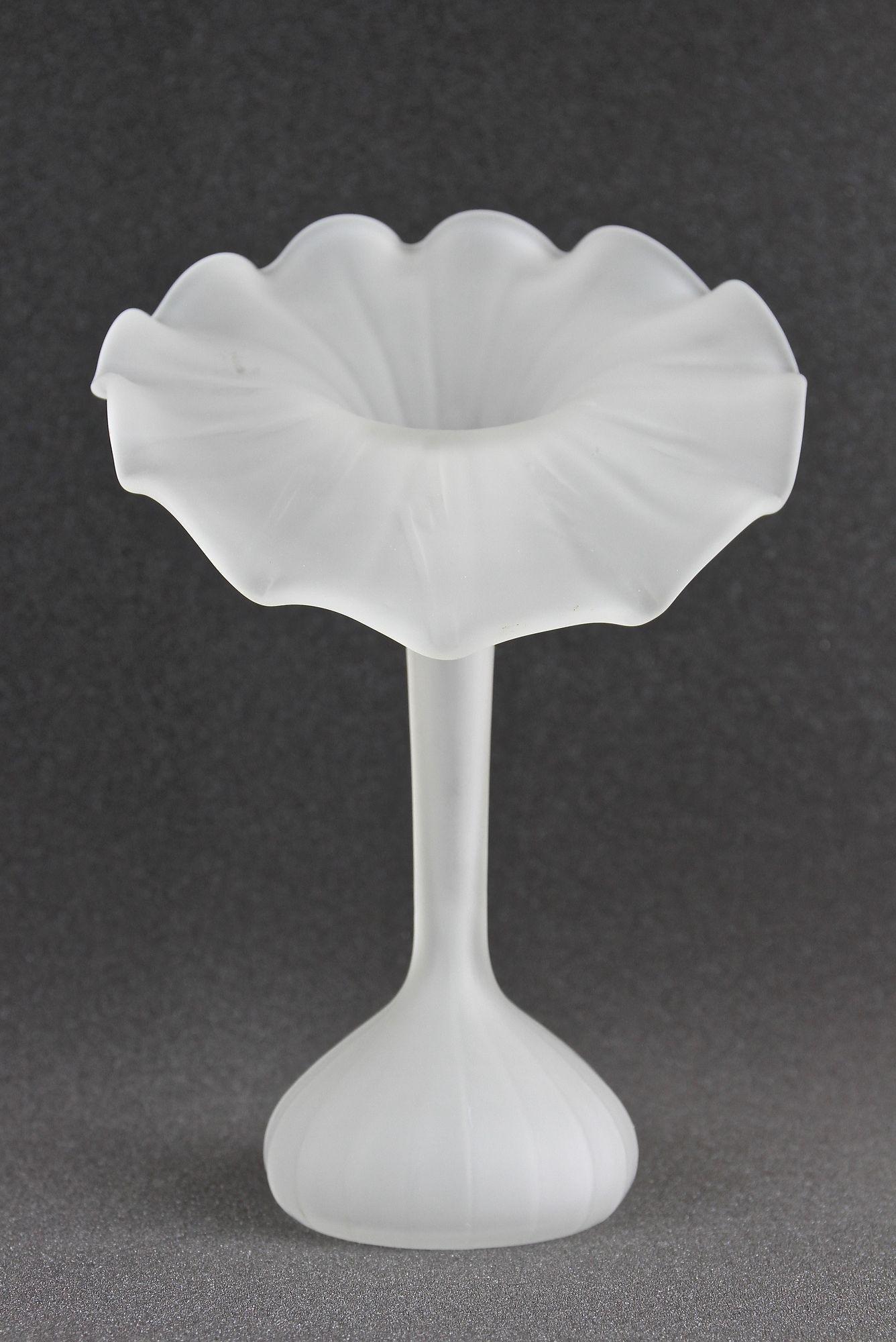 Mid-Century Modern Mid Century Jack-In-The-Pulpit Glass Vase, France circa 1960 For Sale