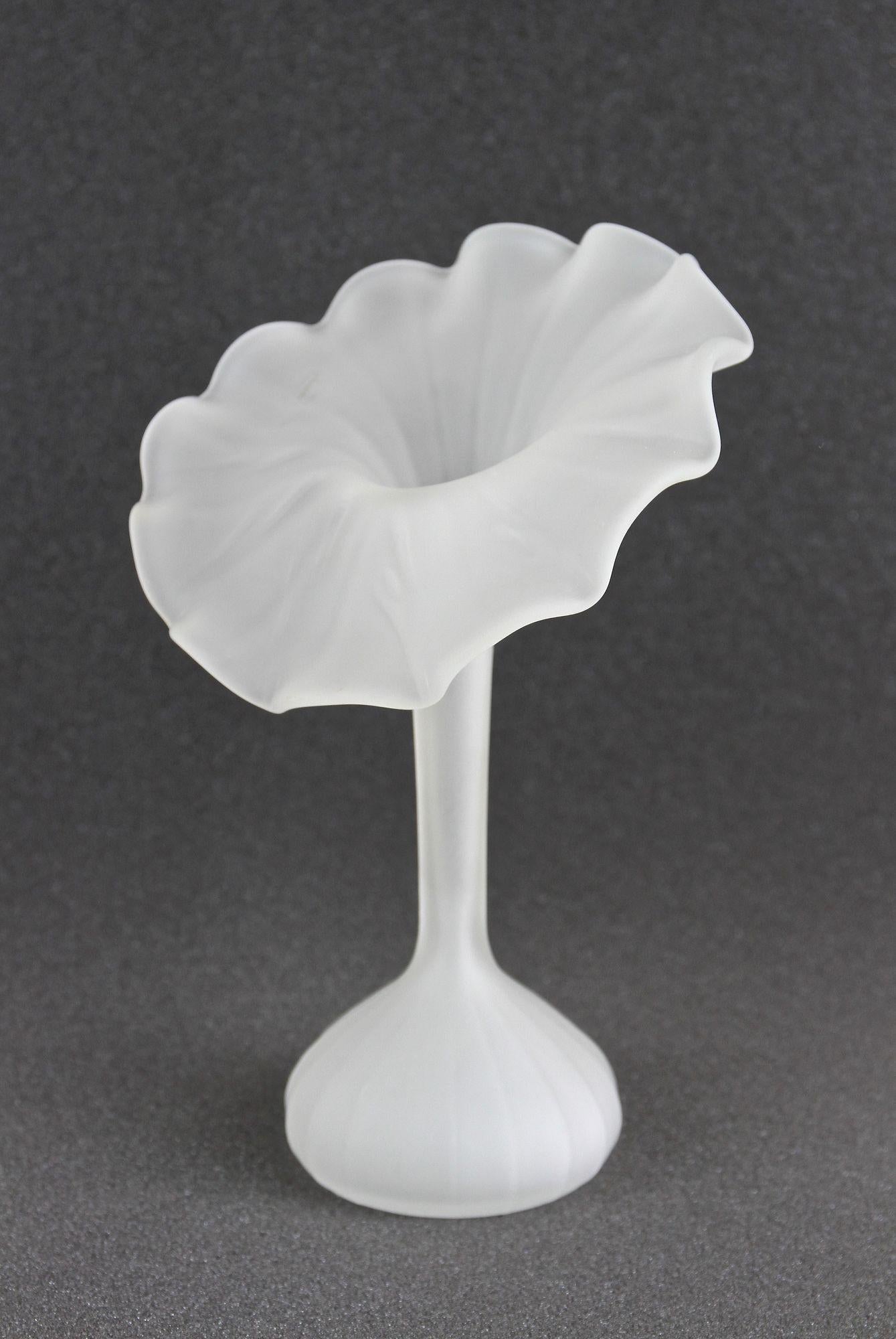 20th Century Mid Century Jack-In-The-Pulpit Glass Vase, France circa 1960 For Sale
