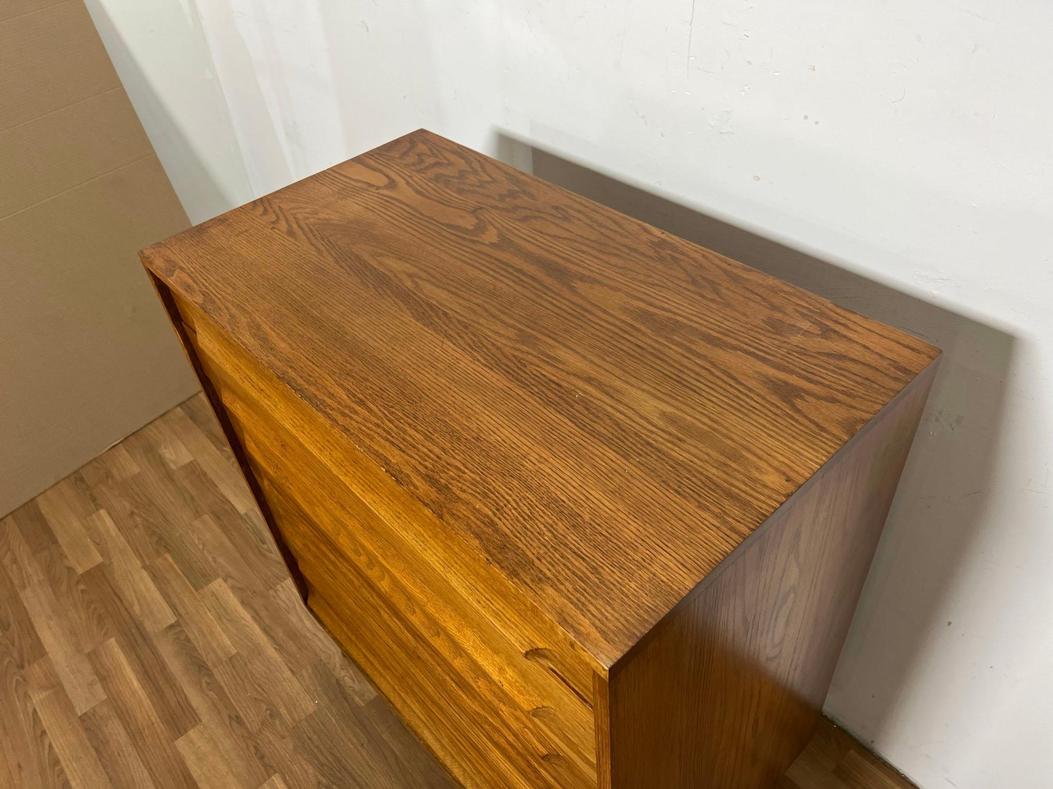 Mid-Century Modernist cerused oak dresser designed by Jack Van der Molen for Jamestown Lounge Co., circa 1950s.