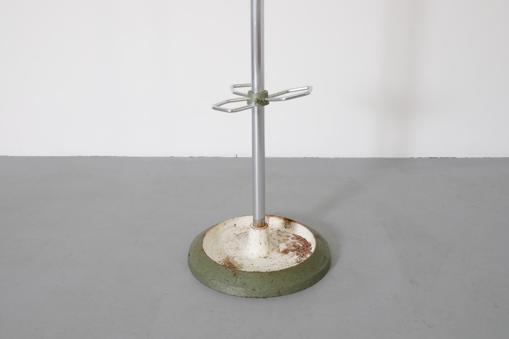 Mid-20th Century Mid-Century Jacques Adnet Inspired Standing Coat Rack For Sale