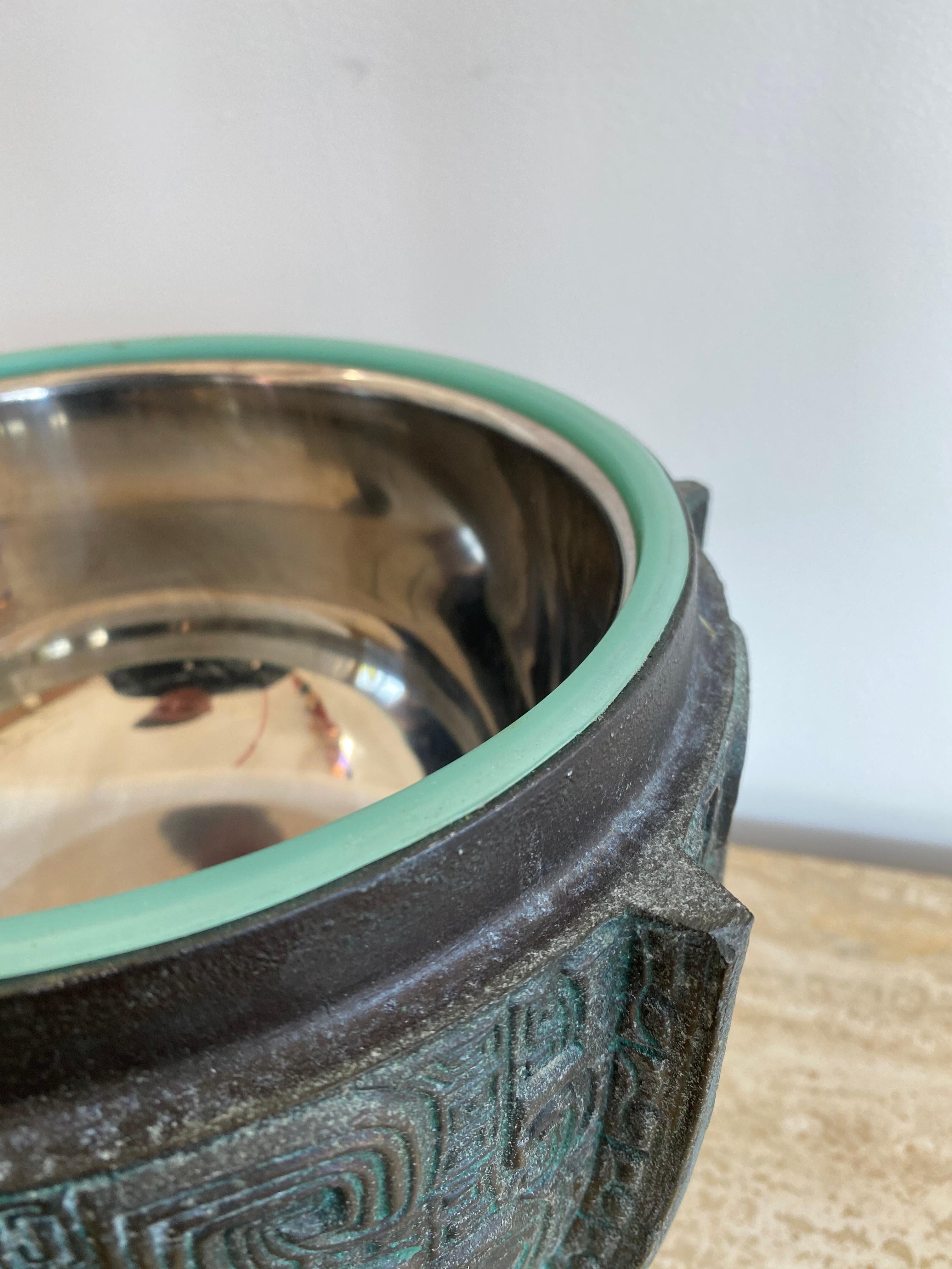 Metal Mid-Century James Mont Asian Inspired Ice Bucket
