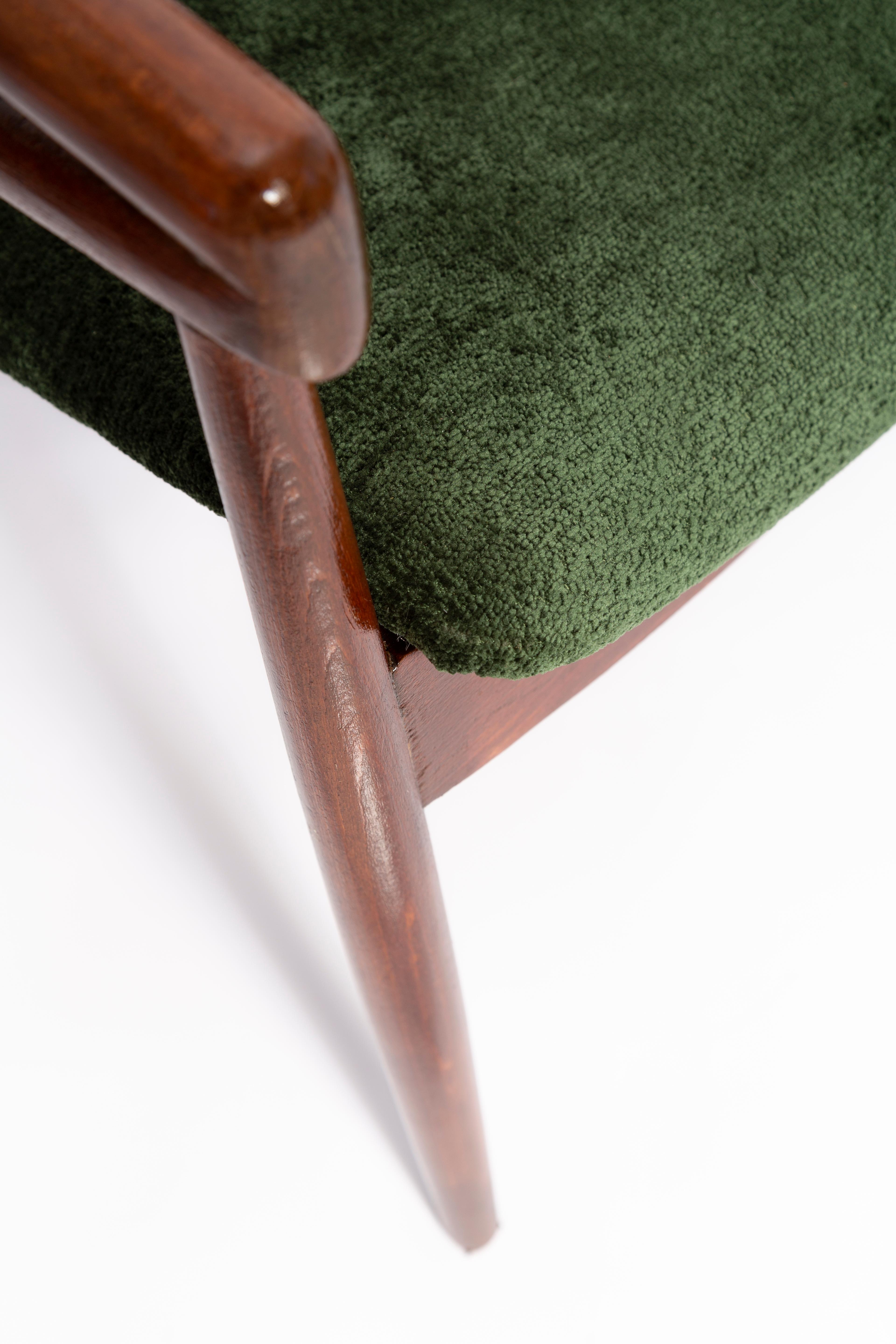 Mid Century James Mont Bent Beech King Cole Armchair, Dark Green Velvet, 1960s In Excellent Condition For Sale In 05-080 Hornowek, PL