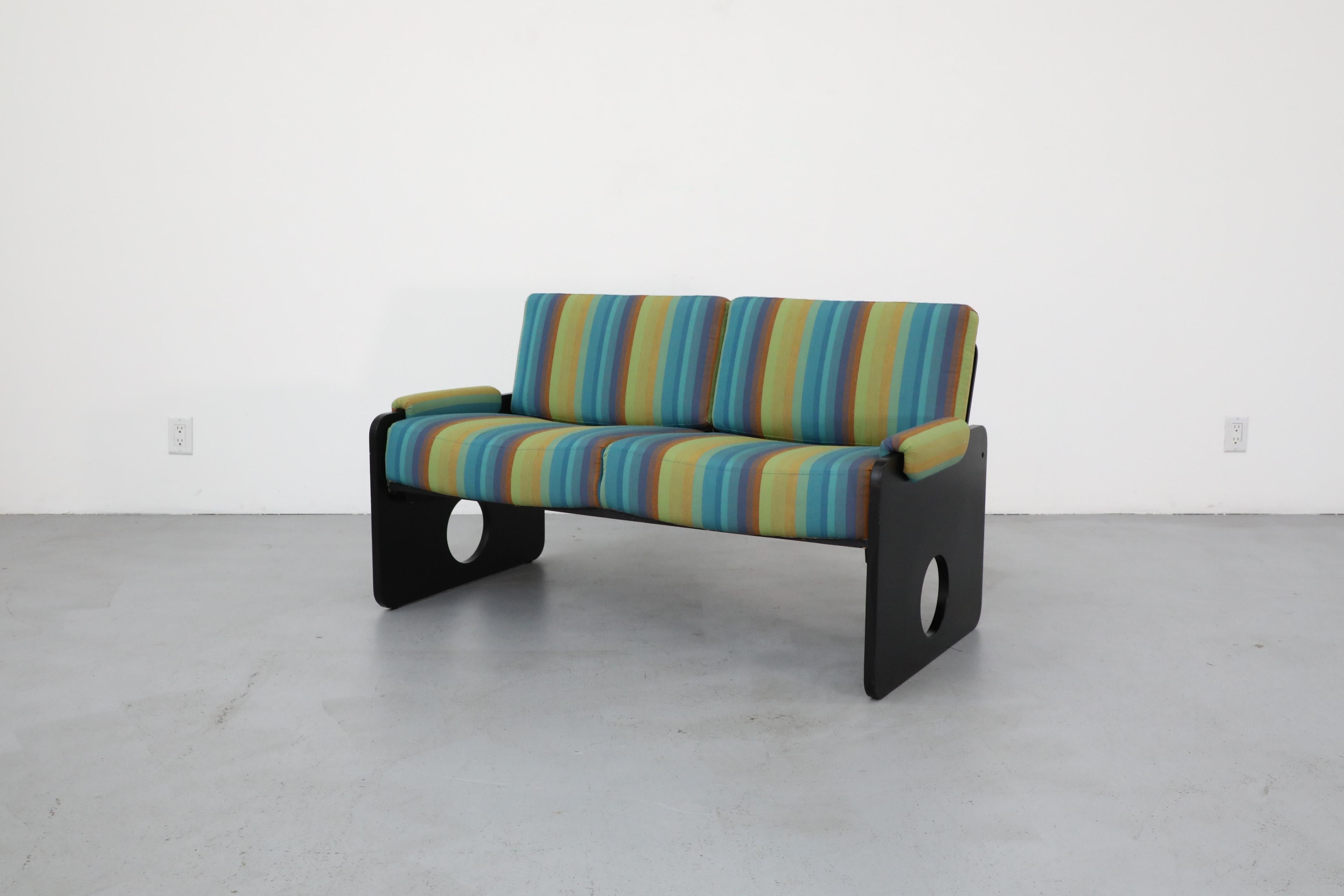 Mid-Century moderno Poltrona laccata nera Jan Pieter Berghoef di metà secolo per 't Spectrum in vendita