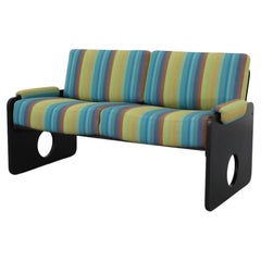 Mid-Century Jan Pieter Berghoef Black Lacquered Loveseat for 't Spectrum