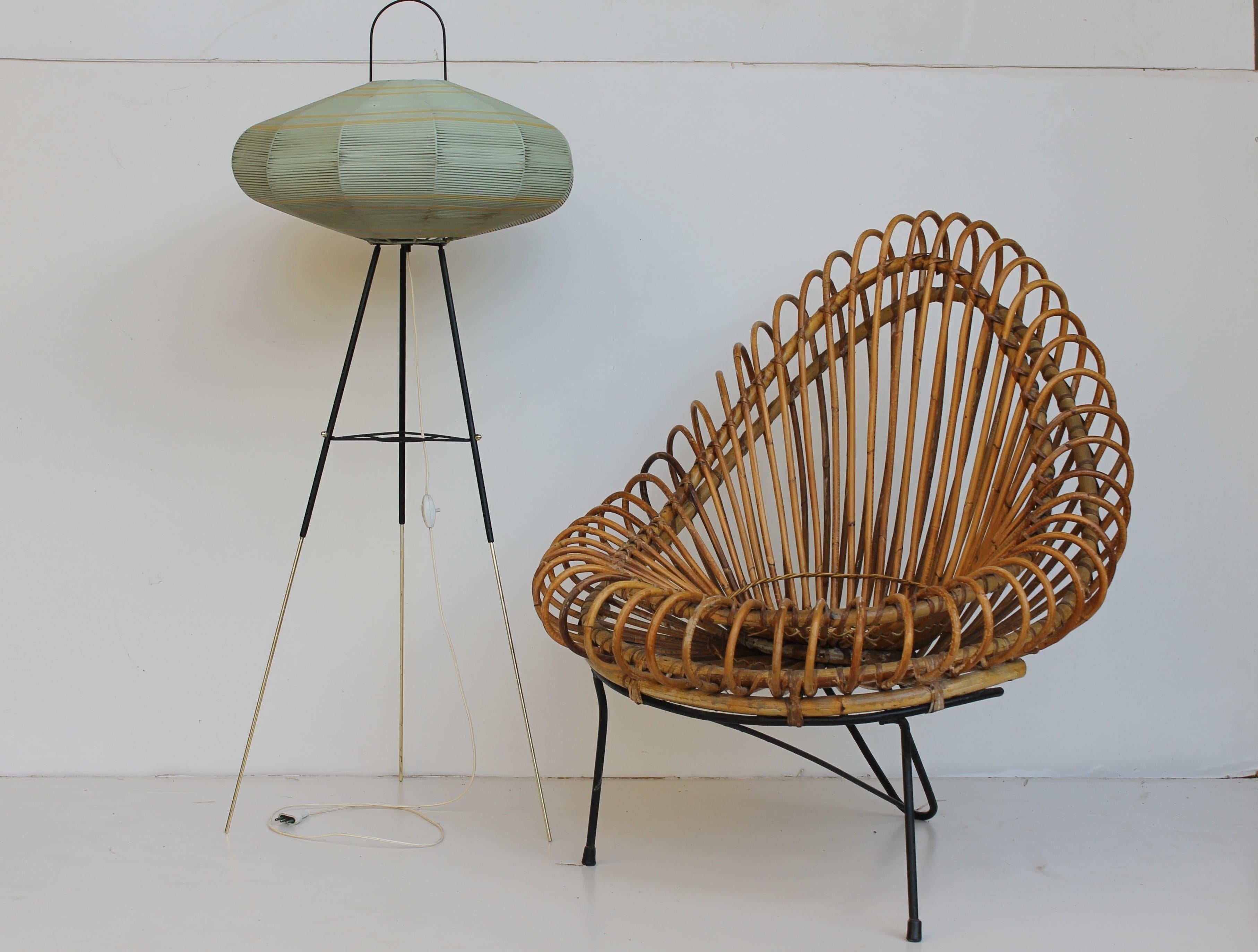 Mid-20th Century Mid-Century Janine Abraham and Dirk Jan Rol Wicker Basketware  Lounge Chairs 