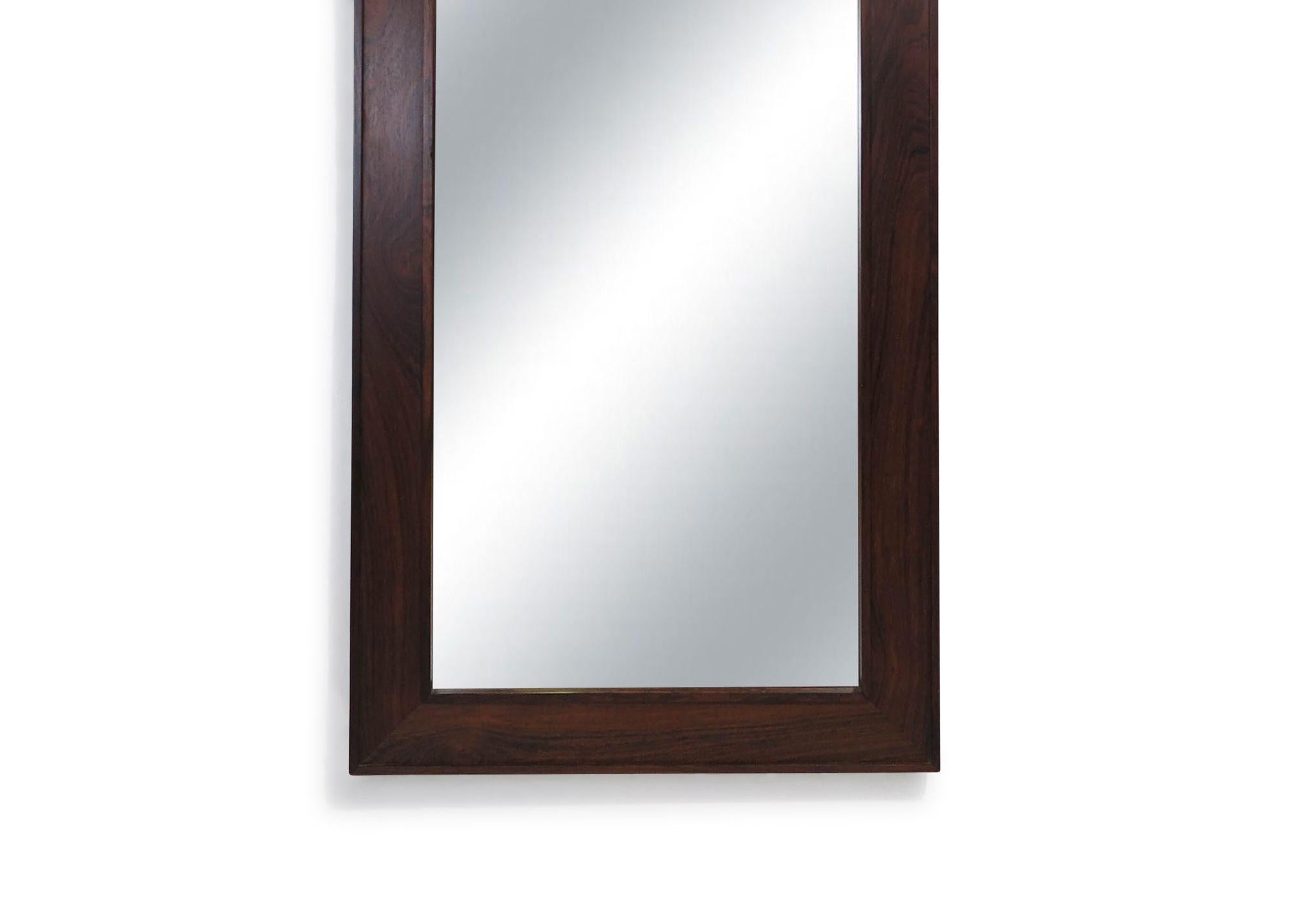 20th Century Mid-century Jansen Spejle Danish Rosewood Mirror For Sale