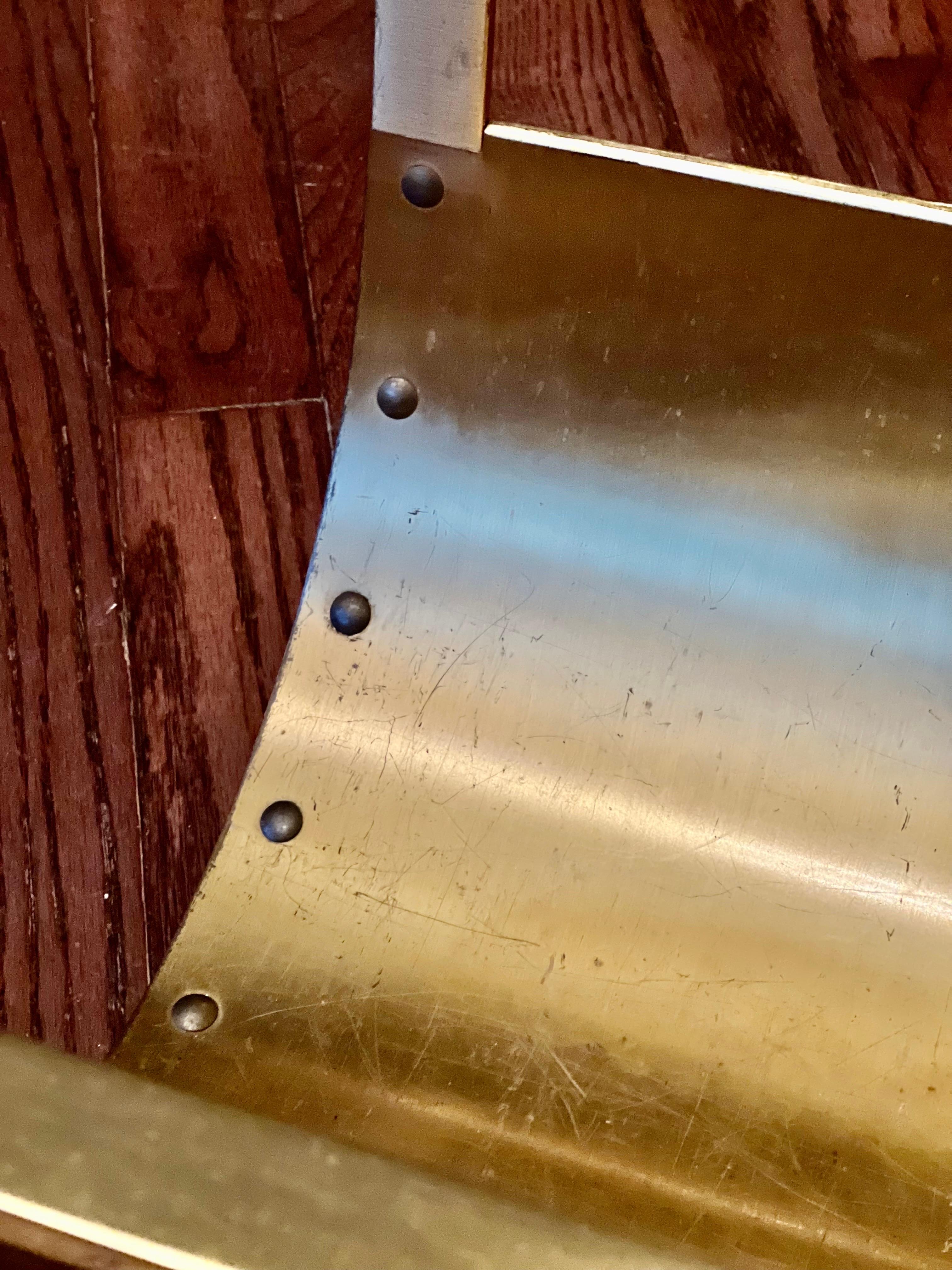 Mid-Century Modern Mid-Century Jansen Style Solid Brass Footed Log Holder