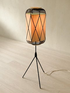 Mid-Century Japandi Lantern Style, Floor Lamp, Scandinavia, c. 1950s
