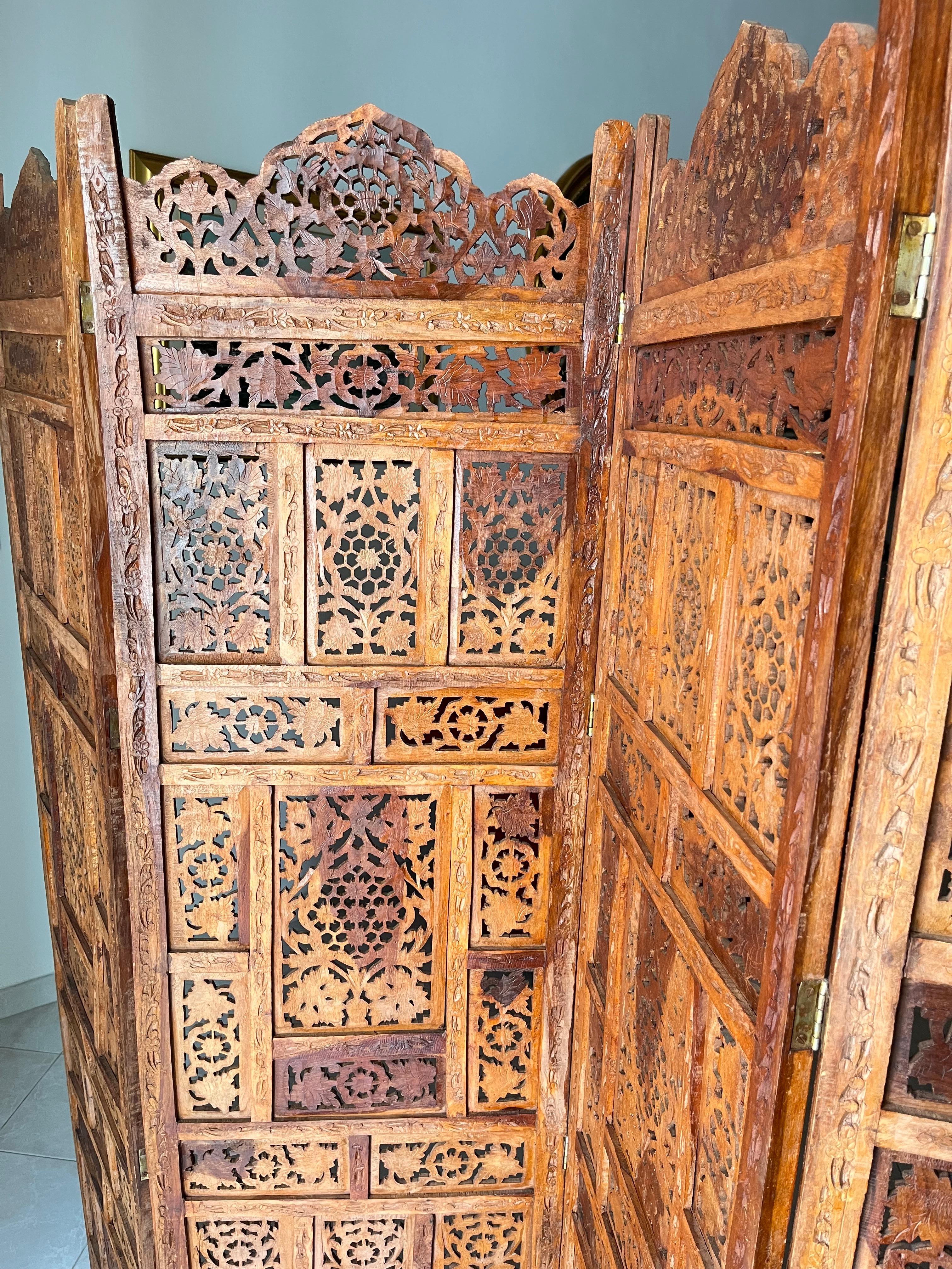 Mid-20th Century Mid-Century Japanese 4-Panel Folding Room Divider/Separè  1940s For Sale