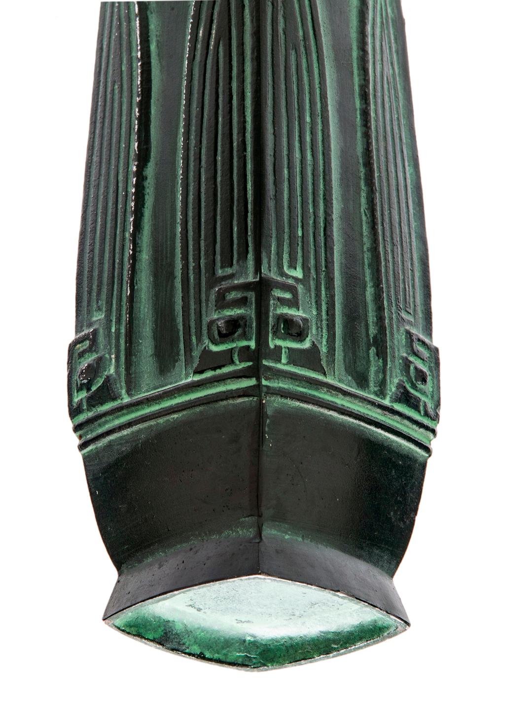 Mid Century Japanese Bronze Ikebana Bud Vase 4