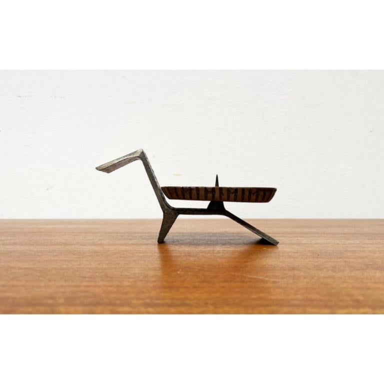 Mid-Century Japanese Brutalist Bronze Candleholder for Beva, 1960s For Sale 4