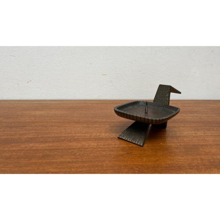 Mid-Century Japanese Brutalist Bronze Candleholder for Beva, 1960s For Sale 6