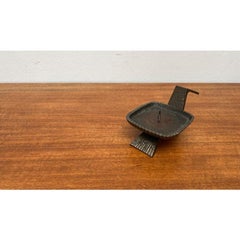 Mid-Century Japanese Brutalist Bronze Candleholder for Beva, 1960s