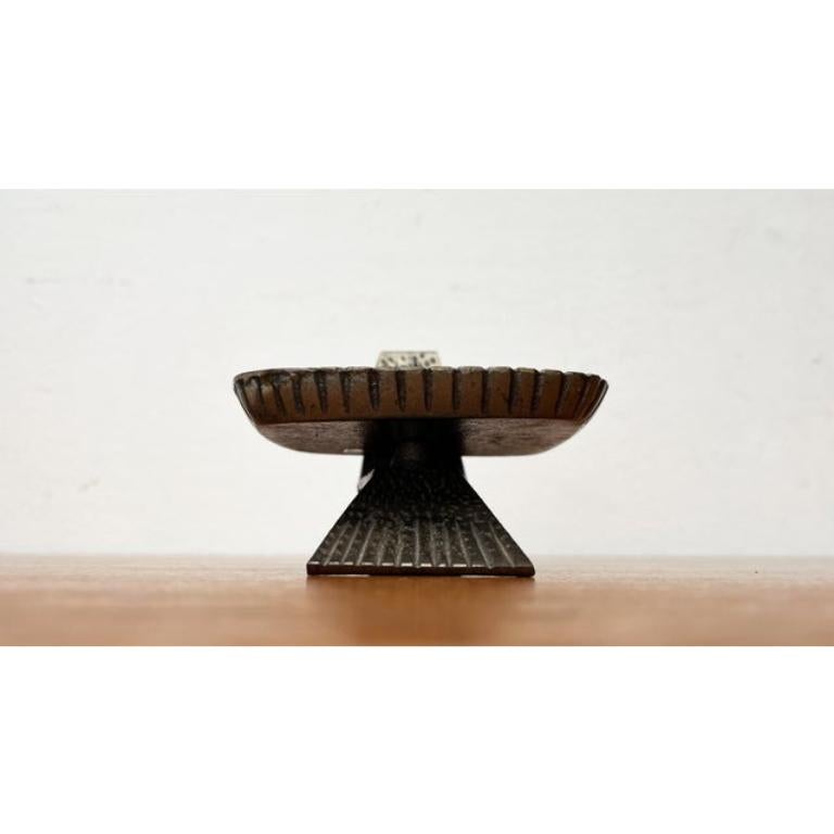 Mid-Century Japanese Brutalist Bronze Candleholder for Beva, 1960s In Excellent Condition For Sale In Hamburg, DE