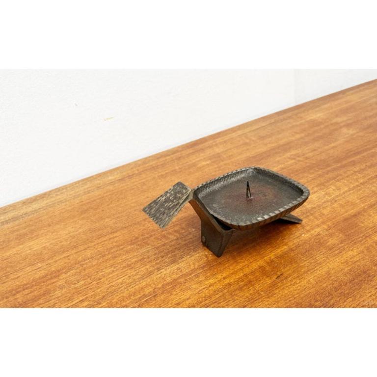 20th Century Mid-Century Japanese Brutalist Bronze Candleholder for Beva, 1960s For Sale